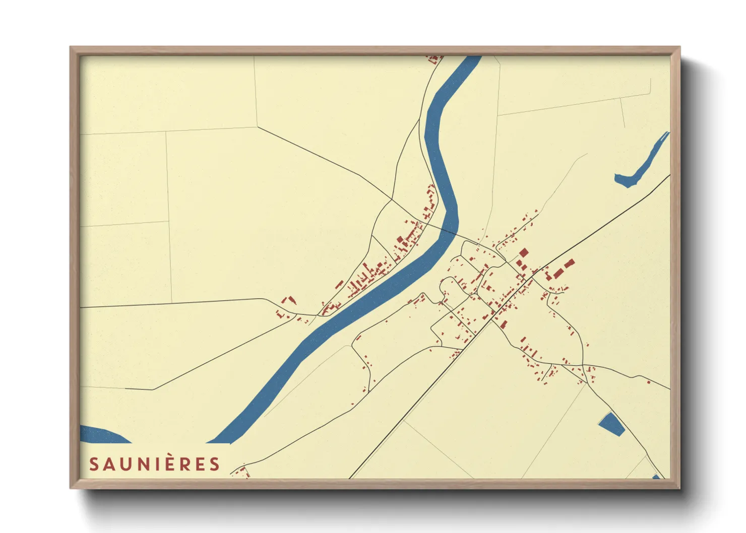 Une affiche de carte sur Saunières