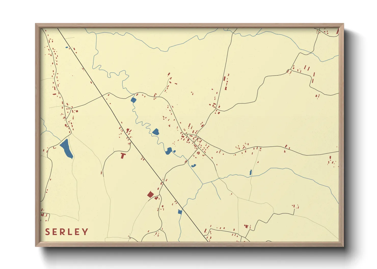 Une affiche de carte sur Serley