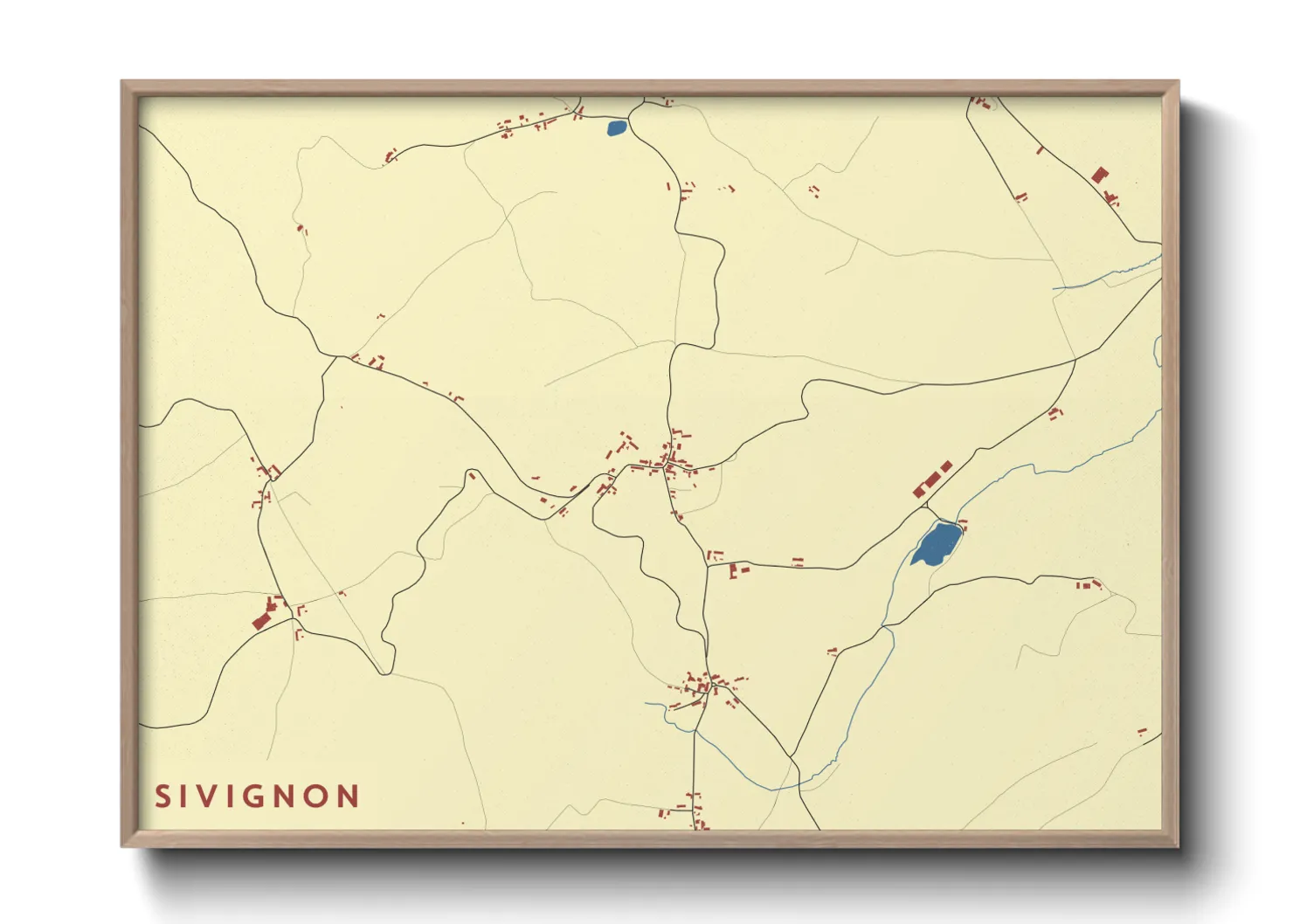 Une affiche de carte sur Sivignon