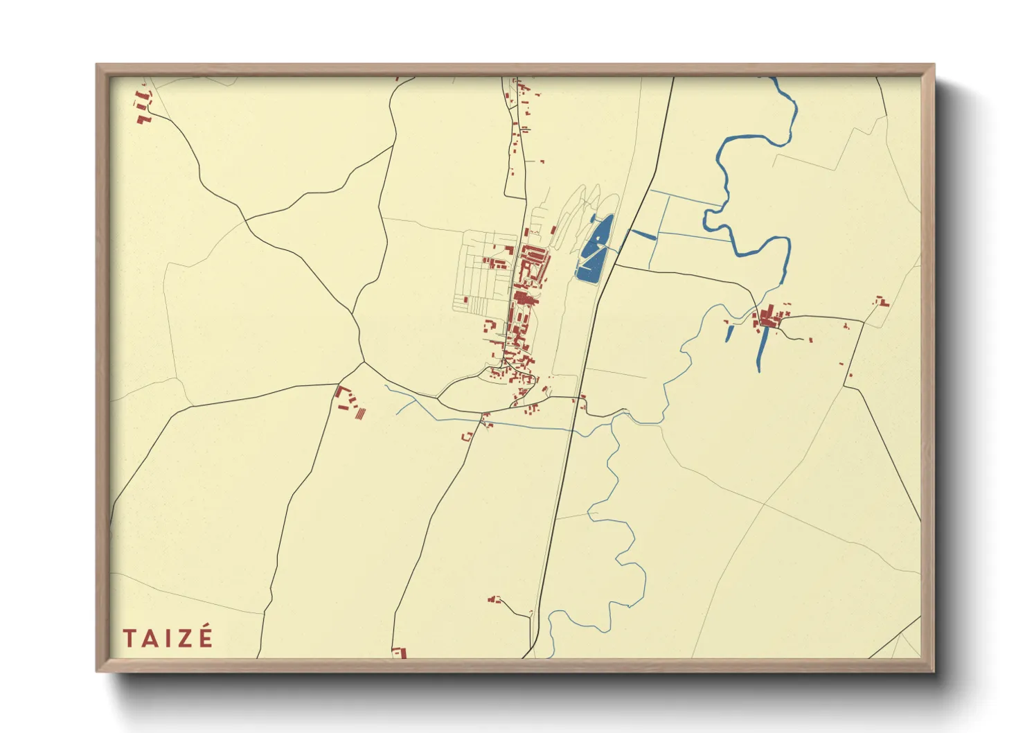 Une affiche de carte sur Taizé