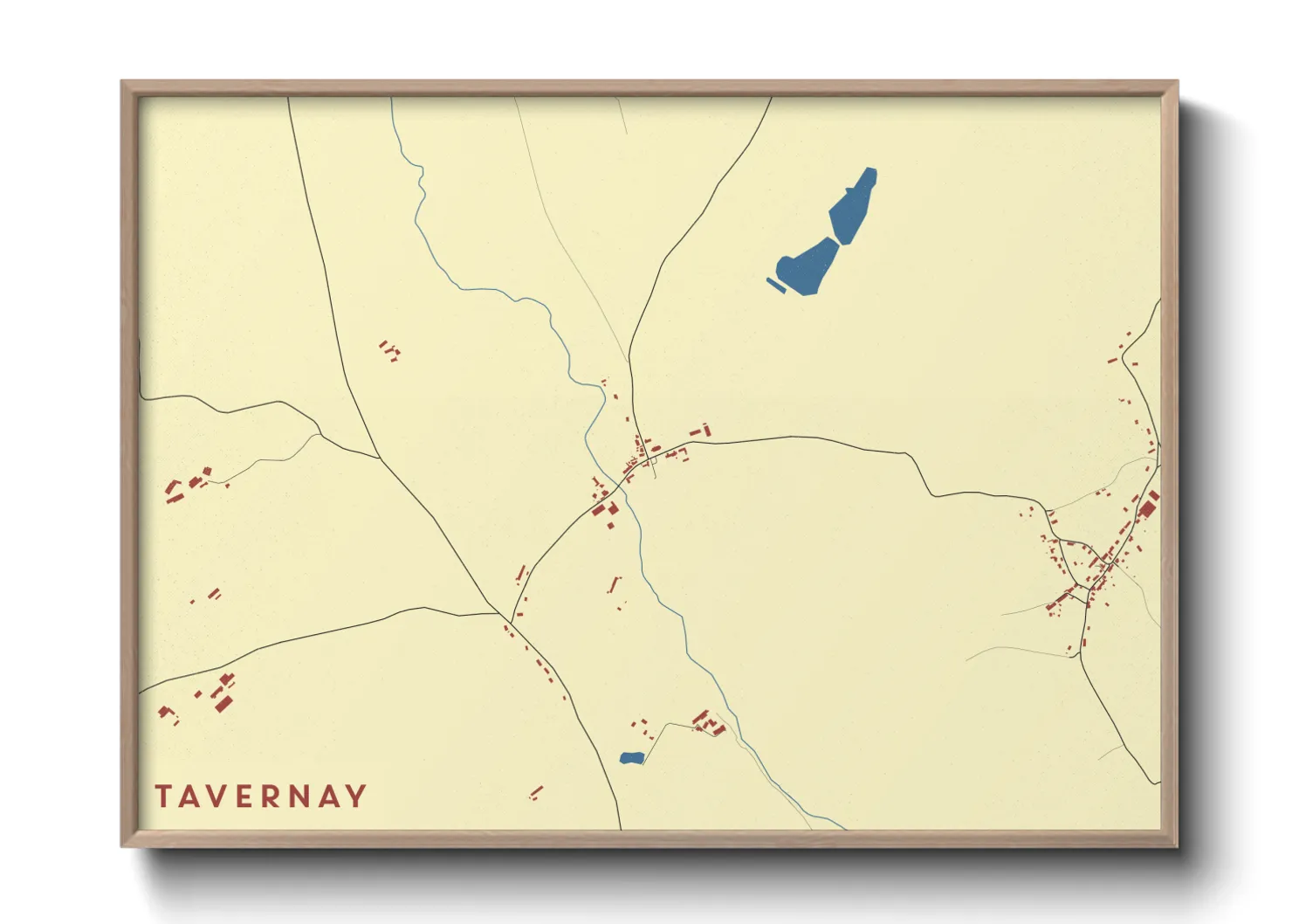 Une affiche de carte sur Tavernay