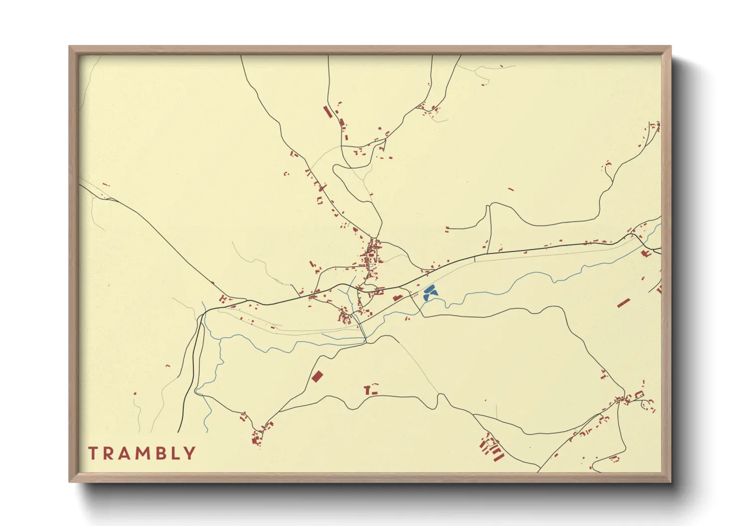 Une affiche de carte sur Trambly