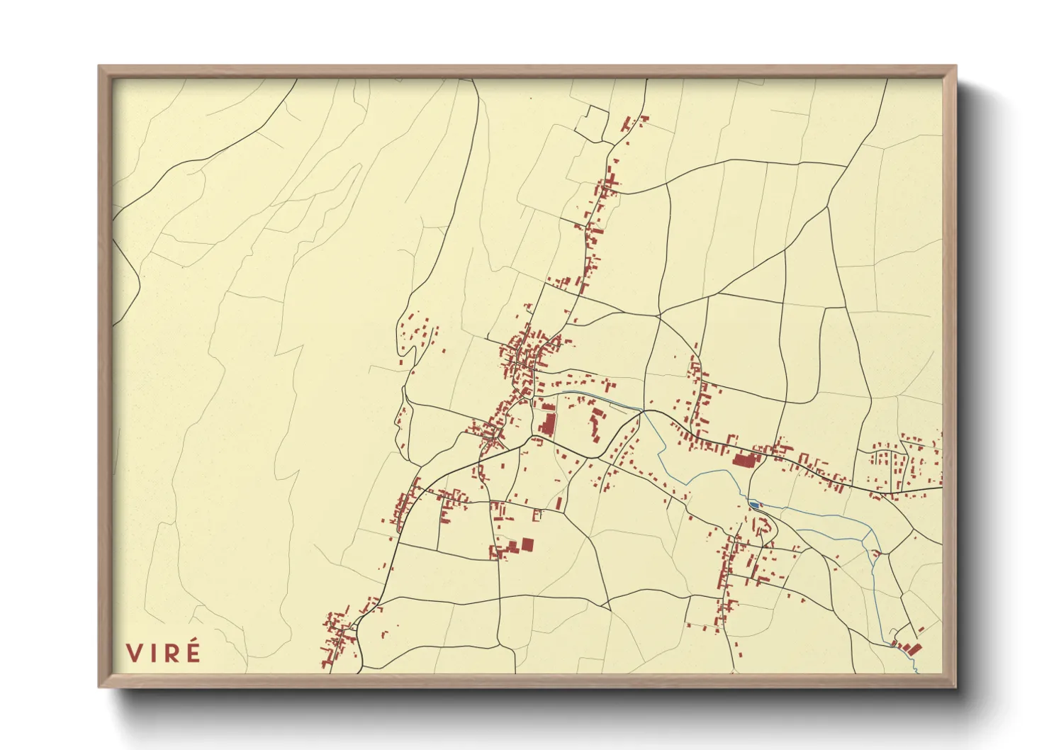 Une affiche de carte sur Viré