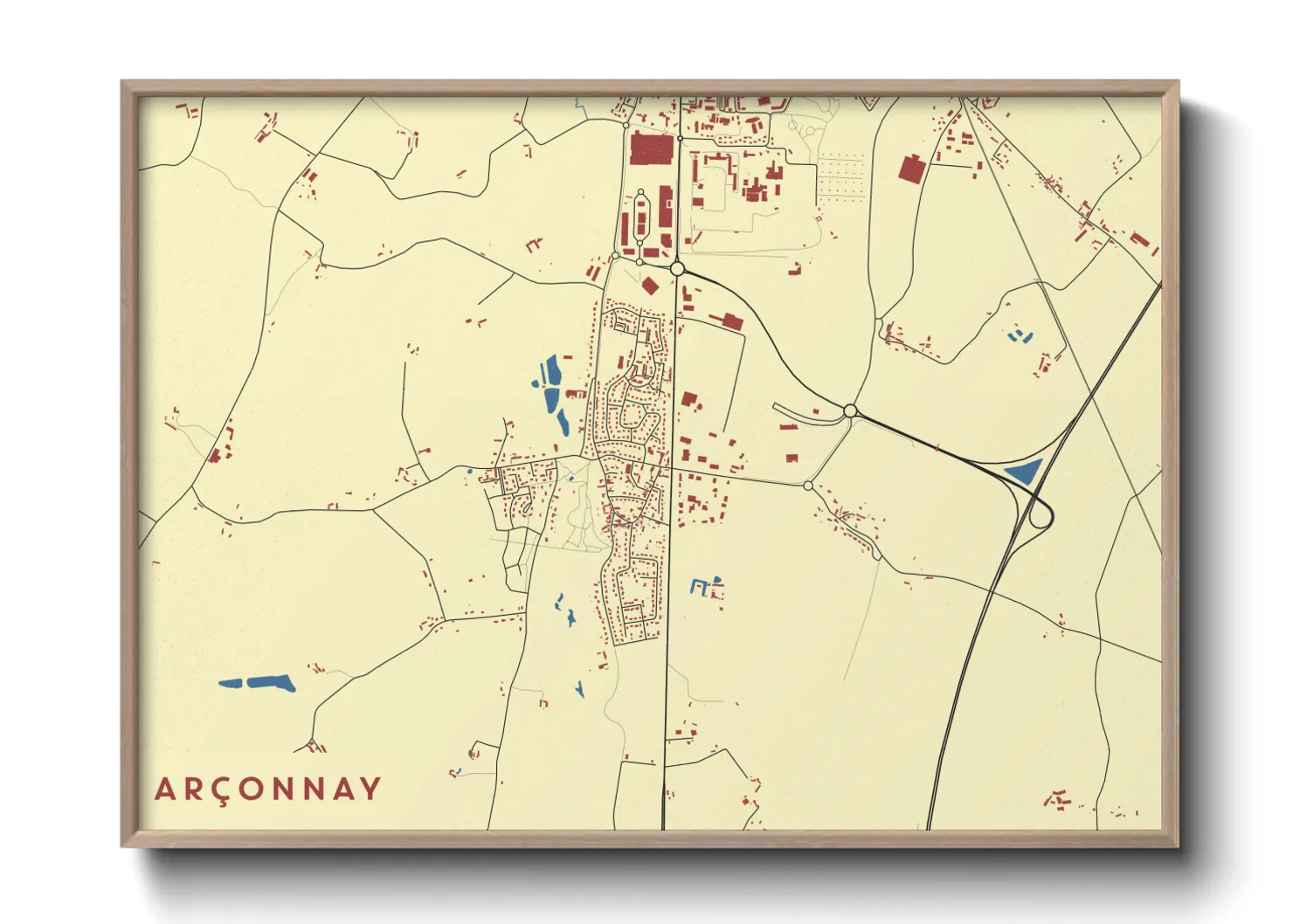 Une affiche de carte sur Arçonnay