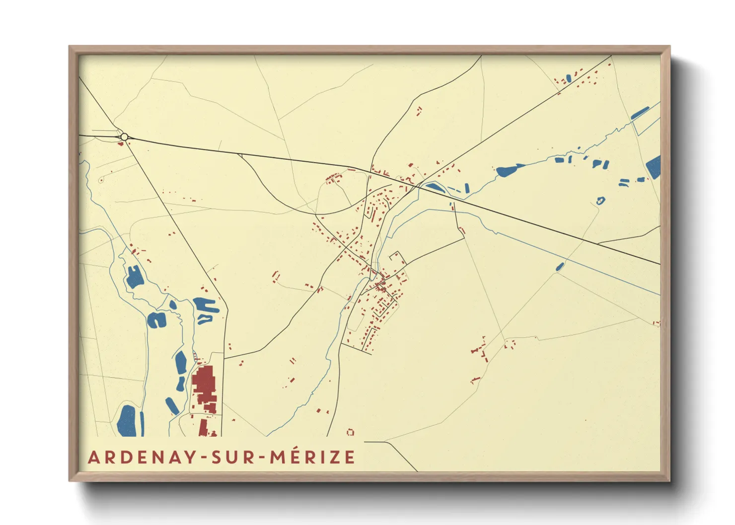Une affiche de carte sur Ardenay-sur-Mérize
