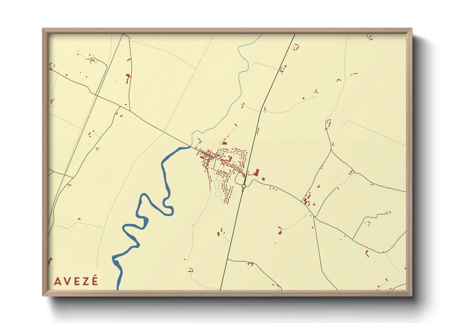 Une affiche de carte sur Avezé