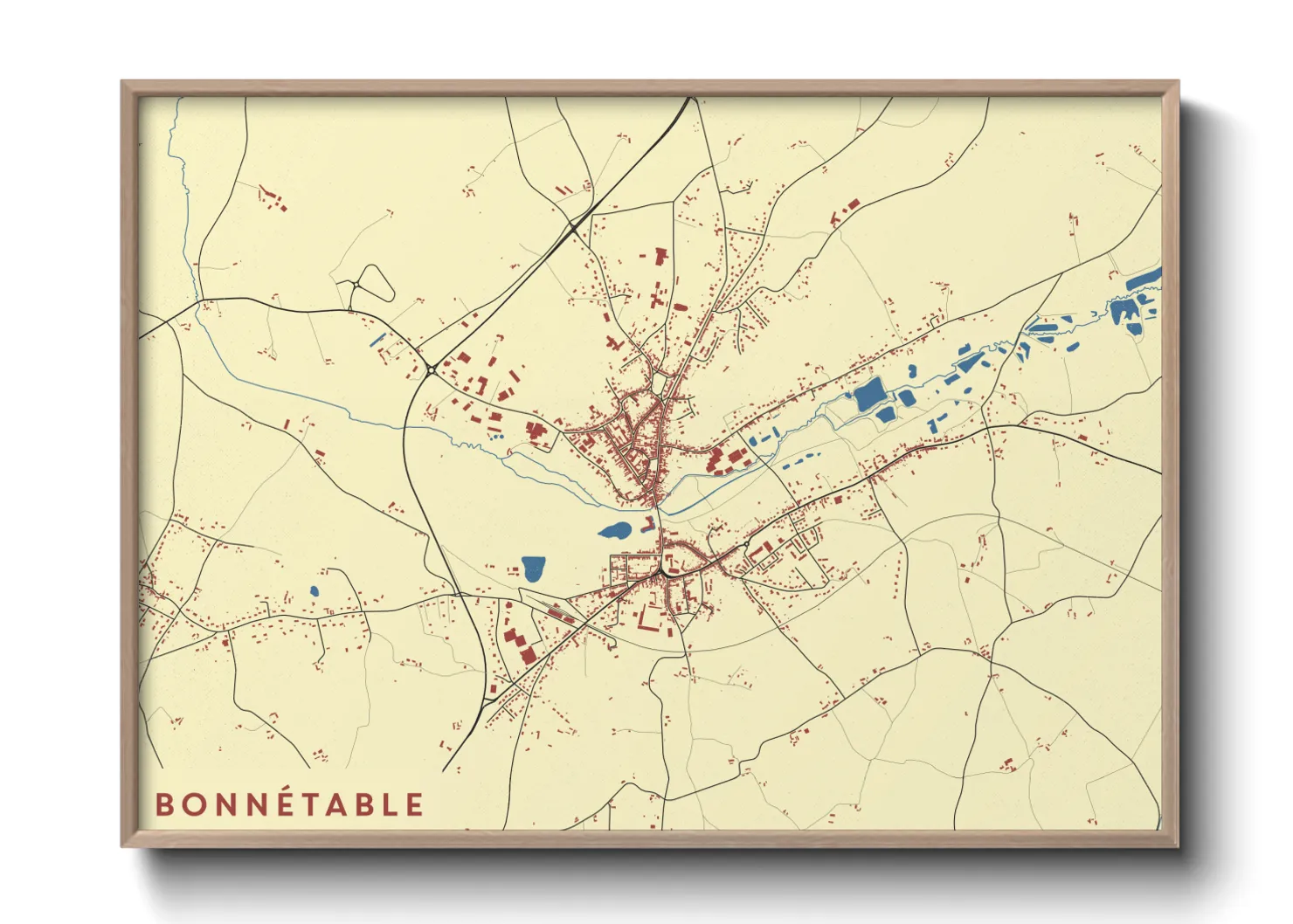 Une affiche de carte sur Bonnétable