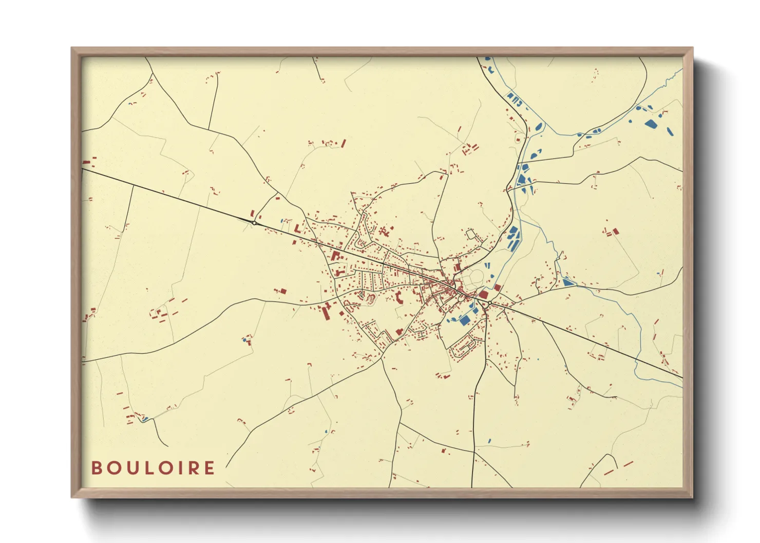 Une affiche de carte sur Bouloire