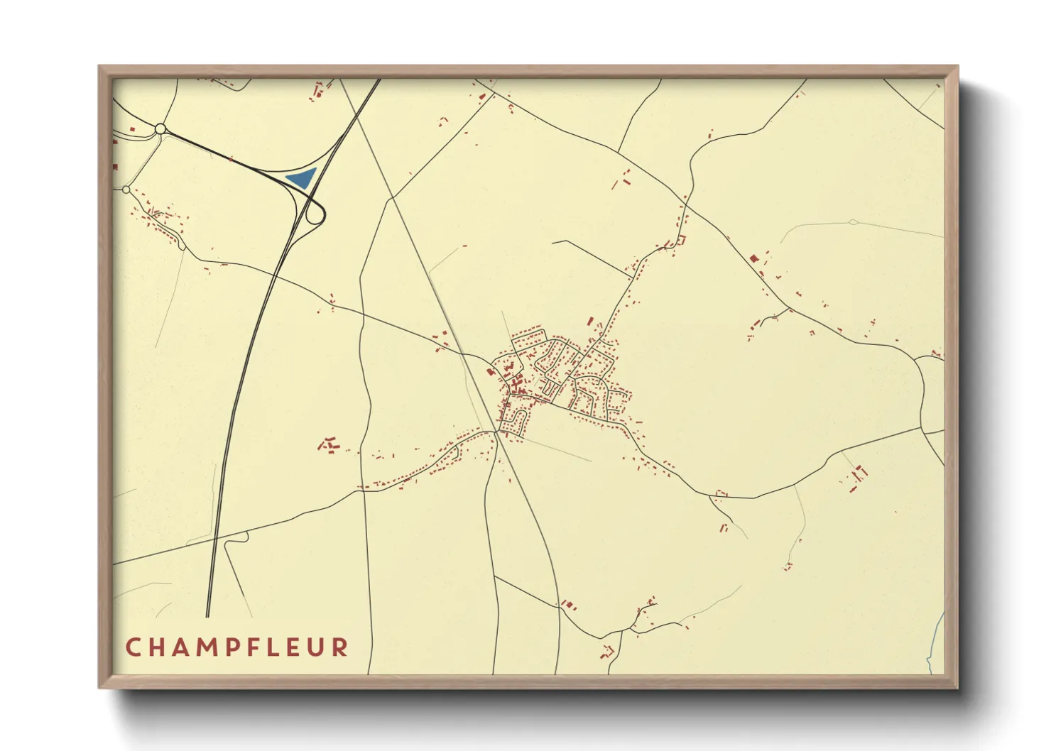 Une affiche de carte sur Champfleur