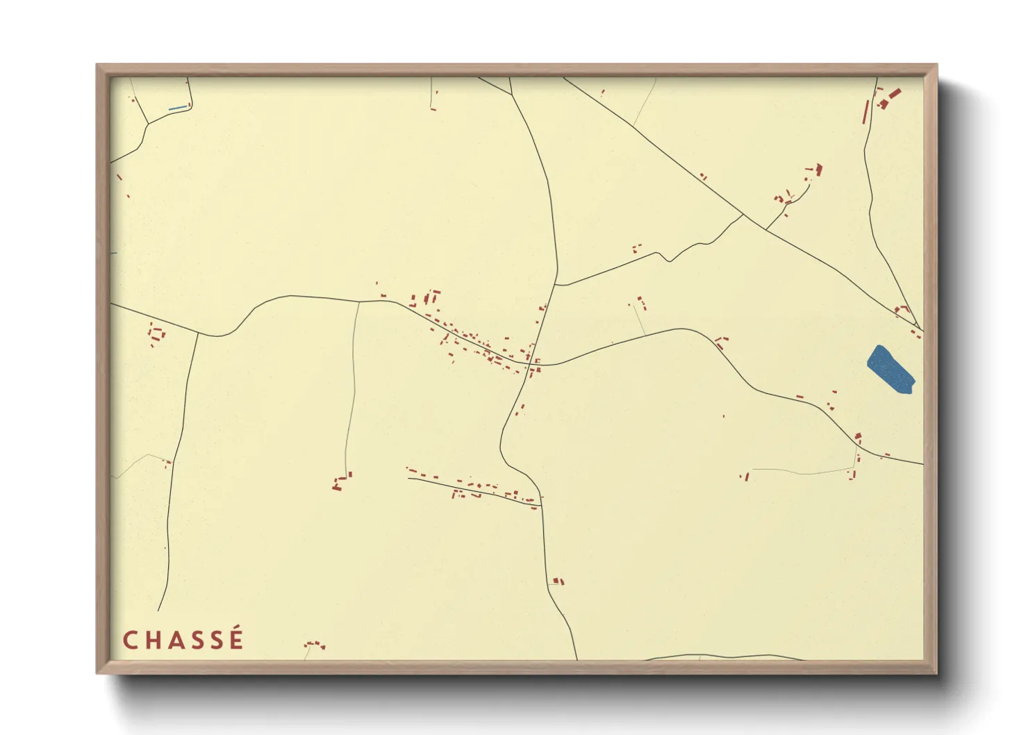 Une affiche de carte sur Chassé