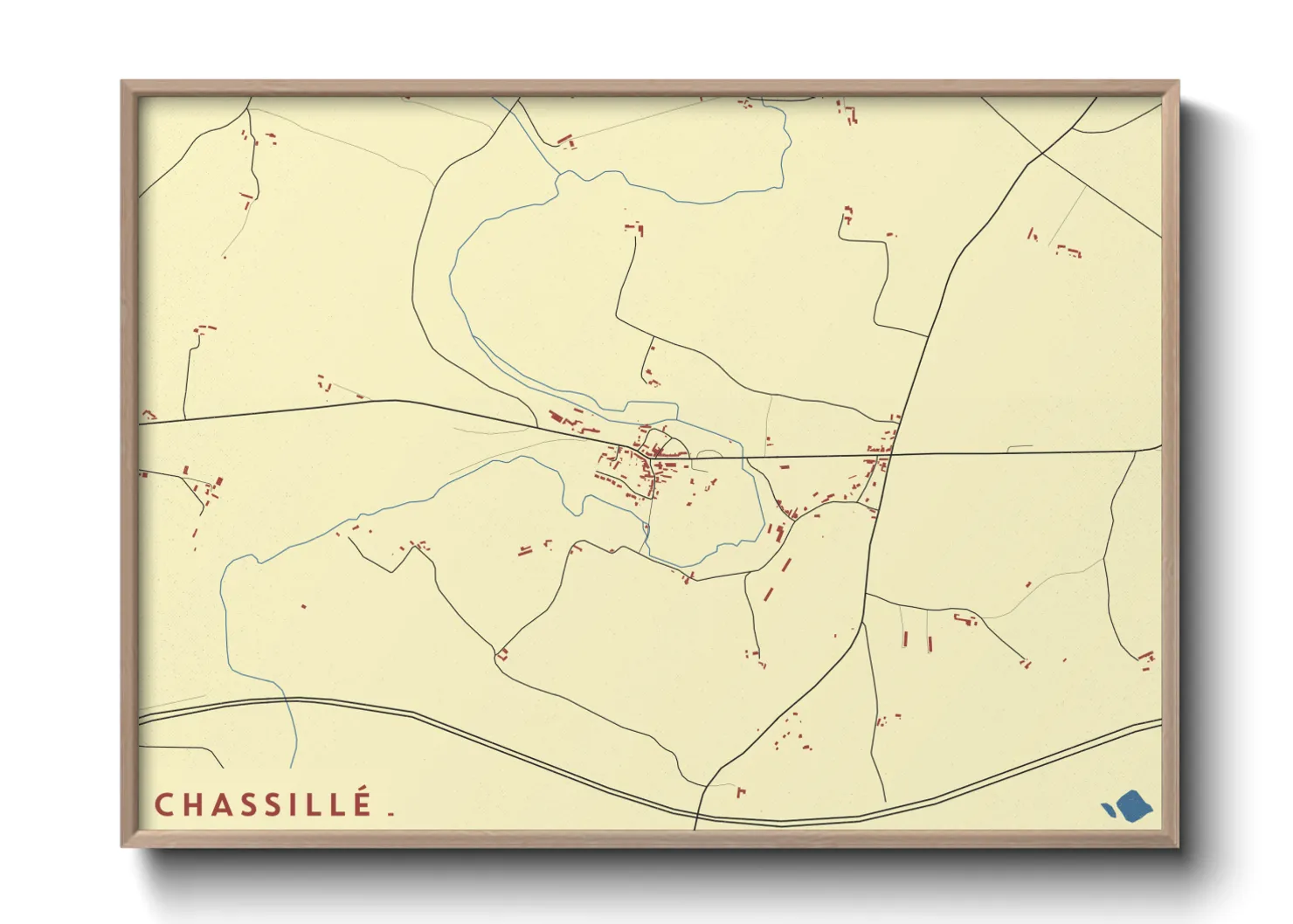 Une affiche de carte sur Chassillé