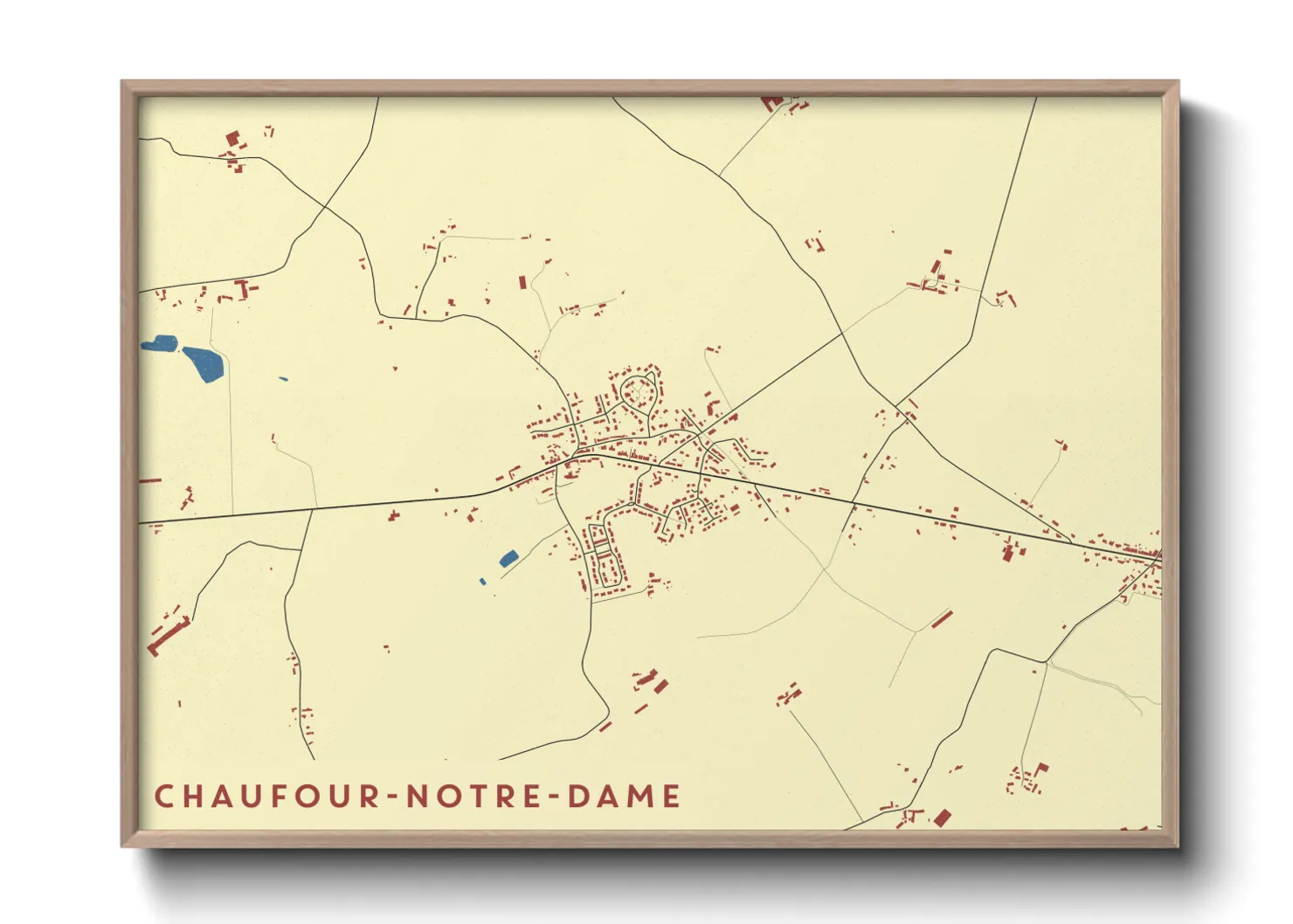 Une affiche de carte sur Chaufour-Notre-Dame