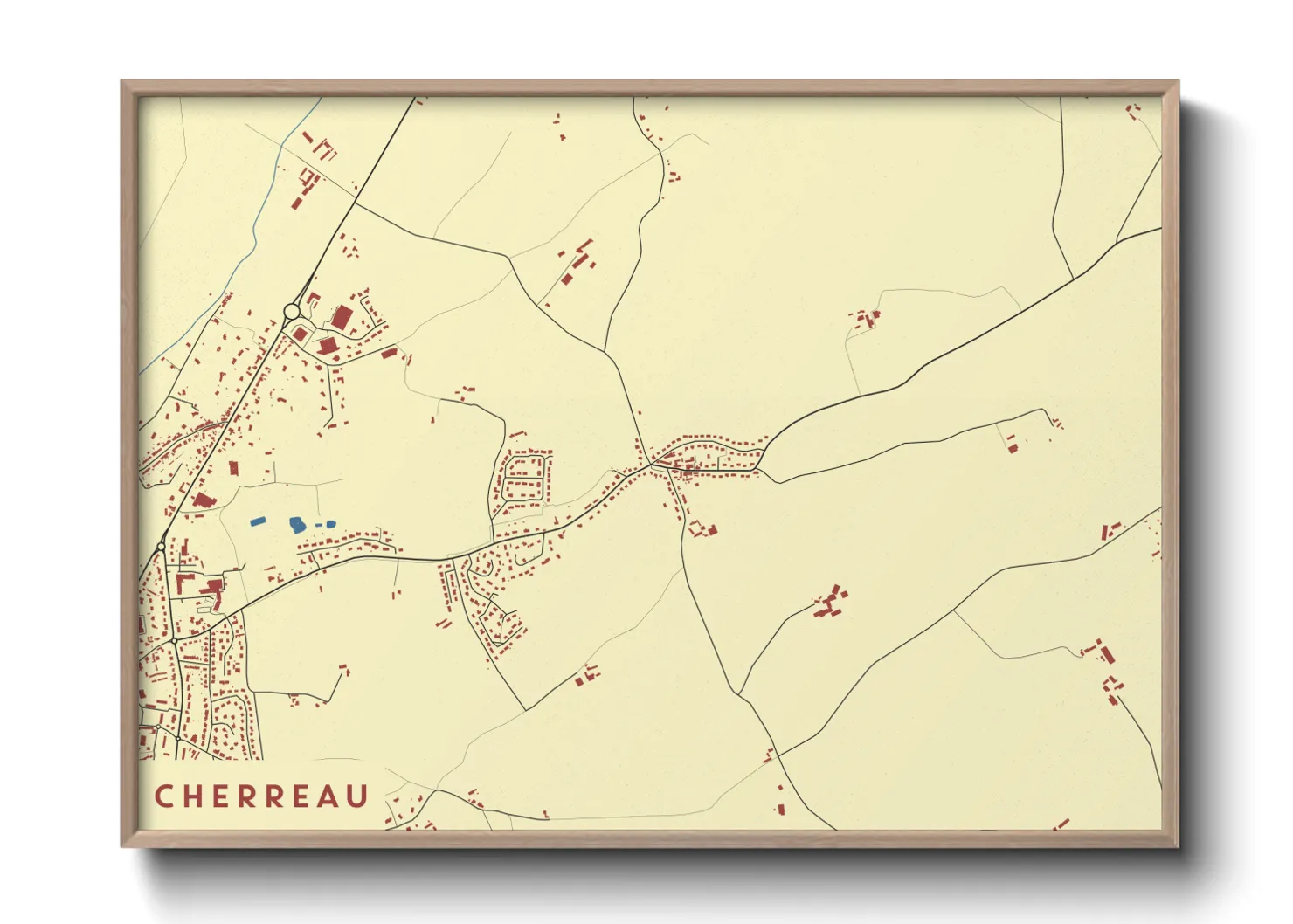 Une affiche de carte sur Cherreau