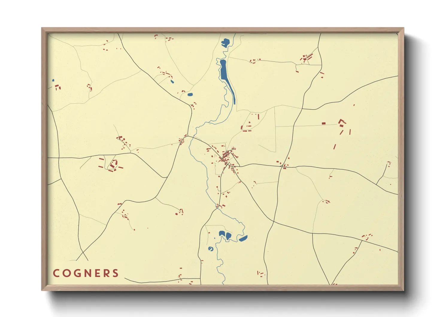 Une affiche de carte sur Cogners
