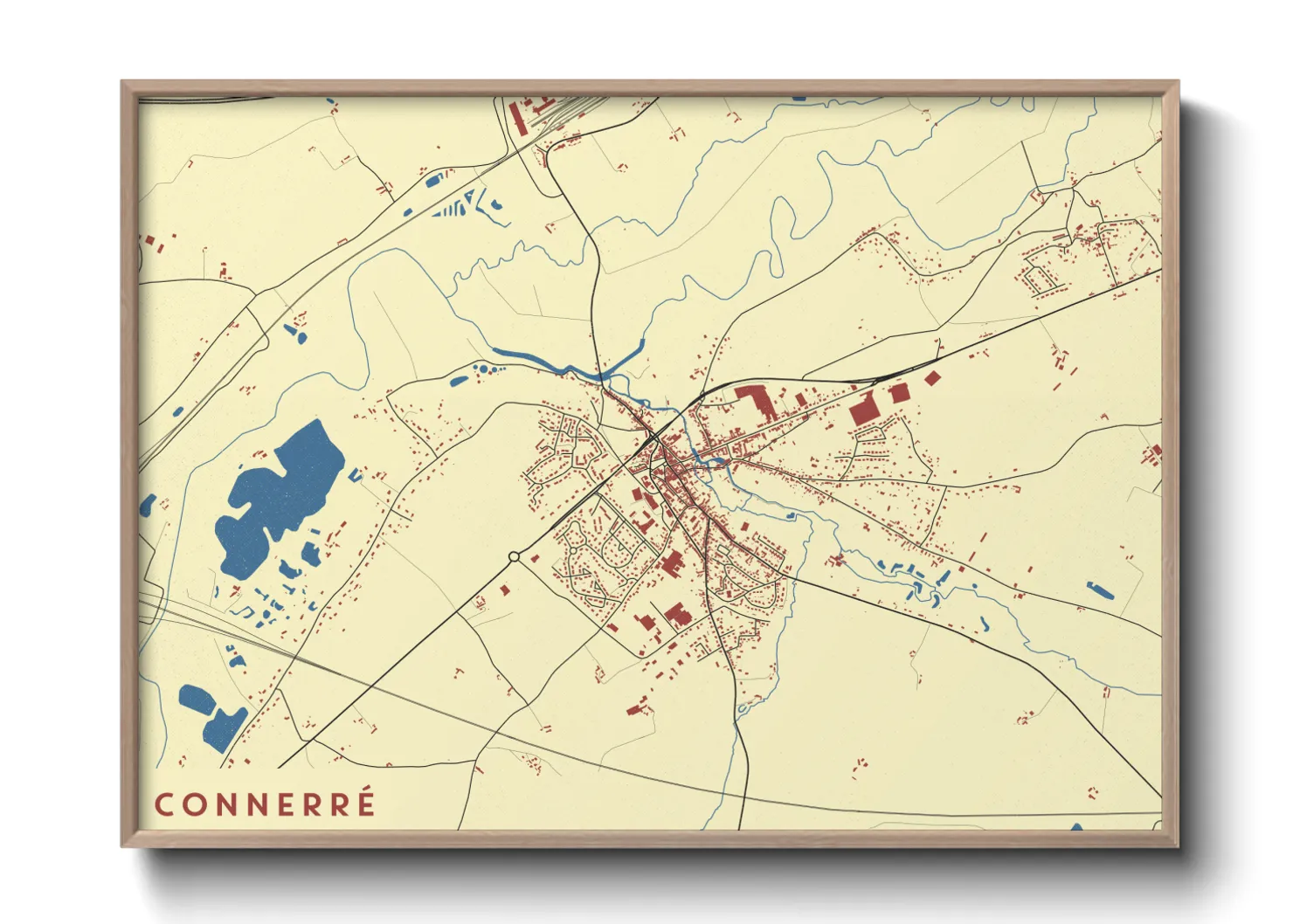 Une affiche de carte sur Connerré