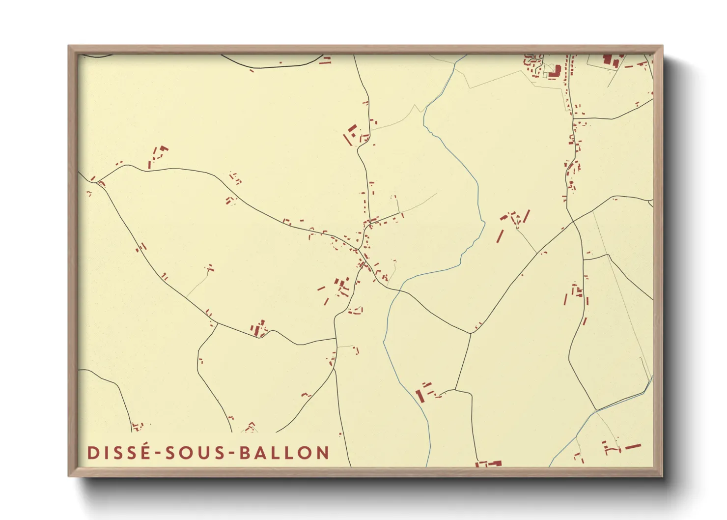 Une affiche de carte sur Dissé-sous-Ballon