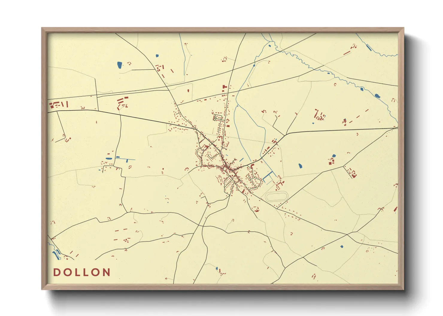 Une affiche de carte sur Dollon