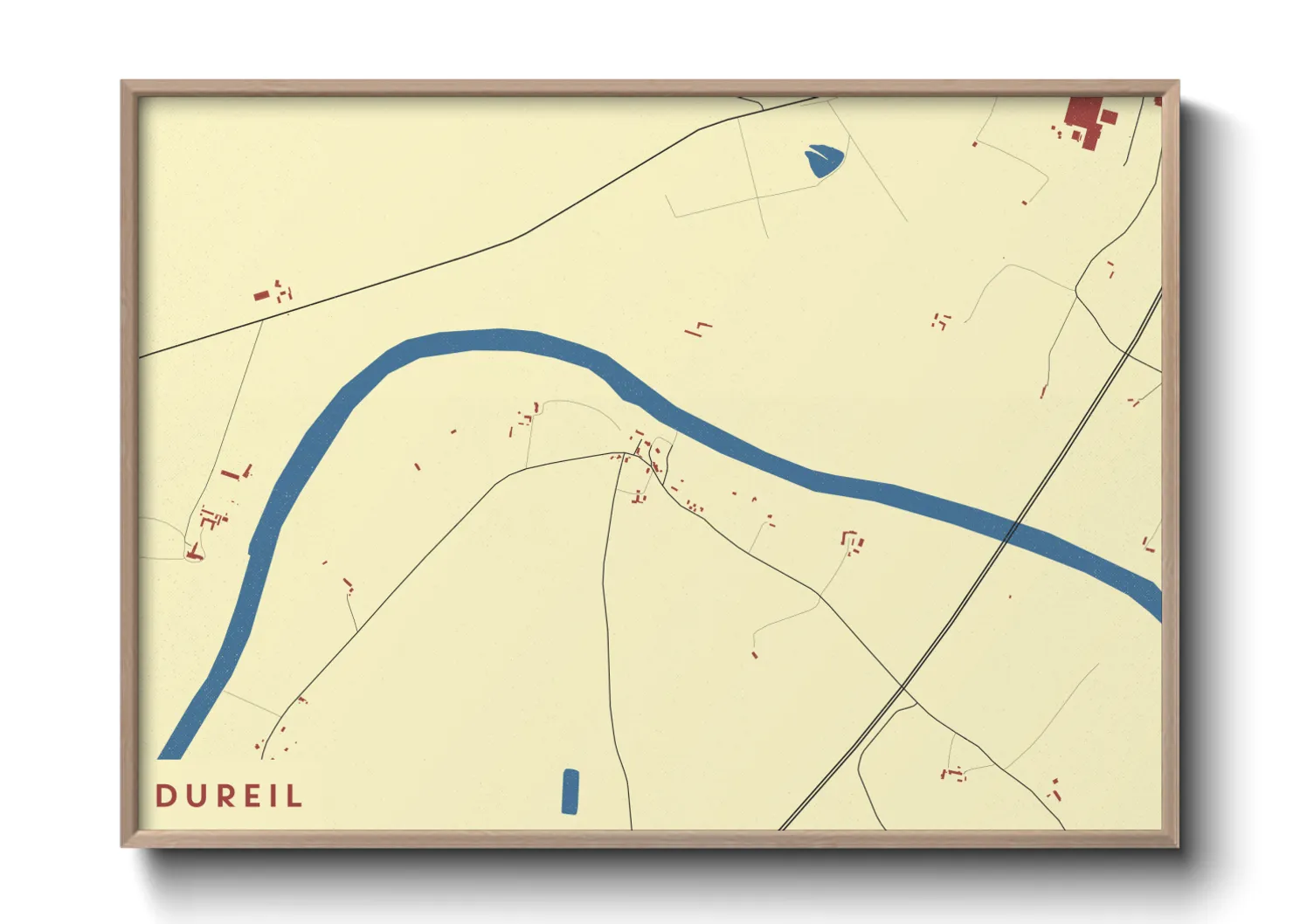 Une affiche de carte sur Dureil