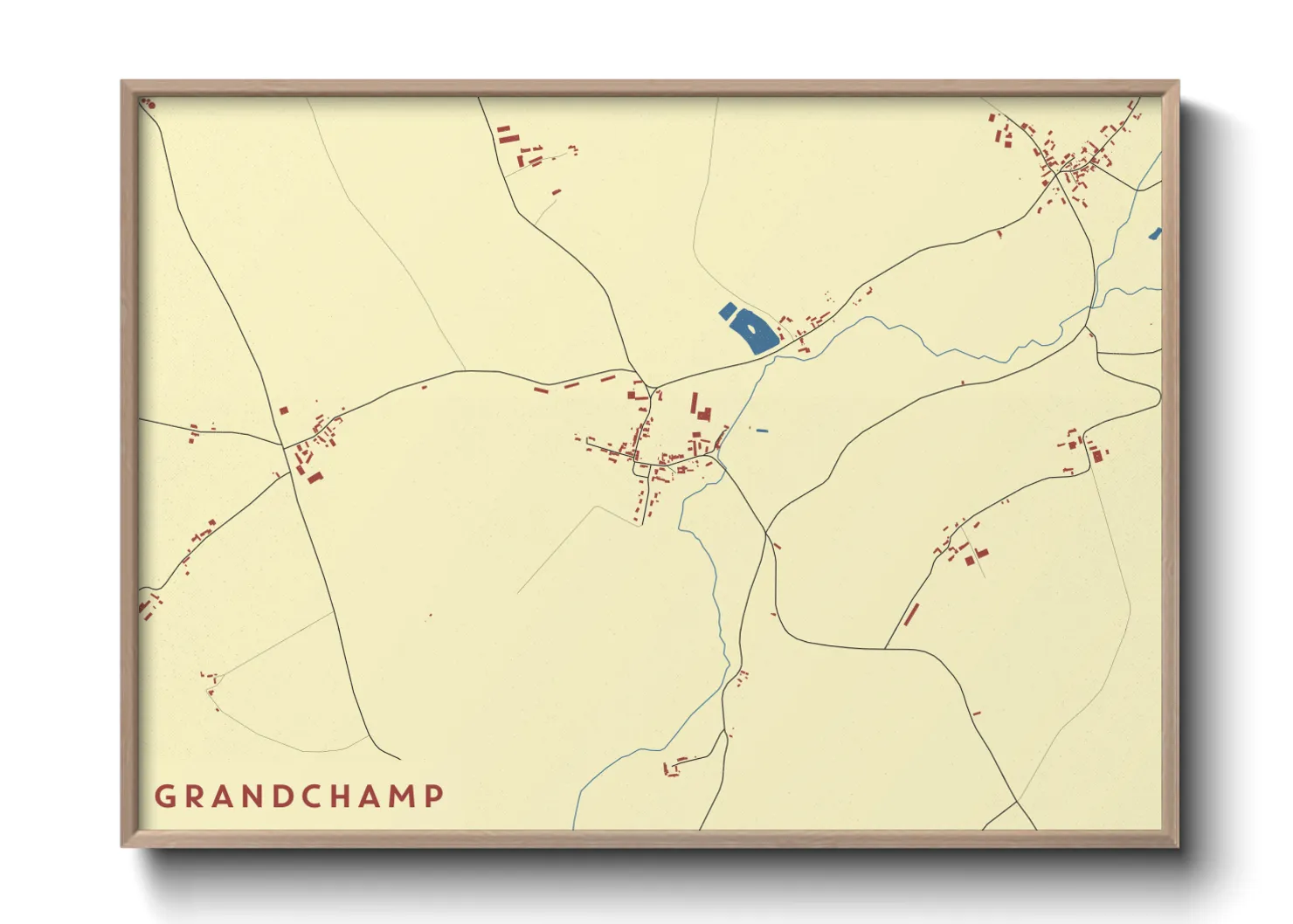 Une affiche de carte sur Grandchamp