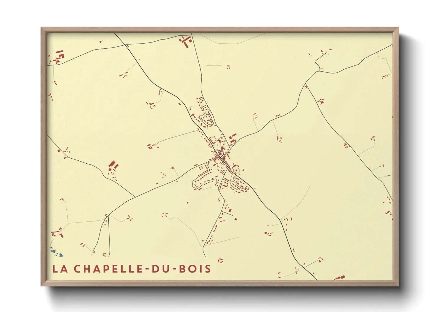 Une affiche de carte sur La Chapelle-du-Bois