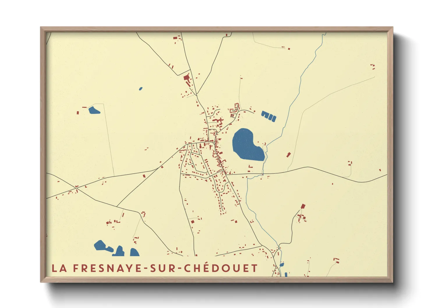 Une affiche de carte sur La Fresnaye-sur-Chédouet