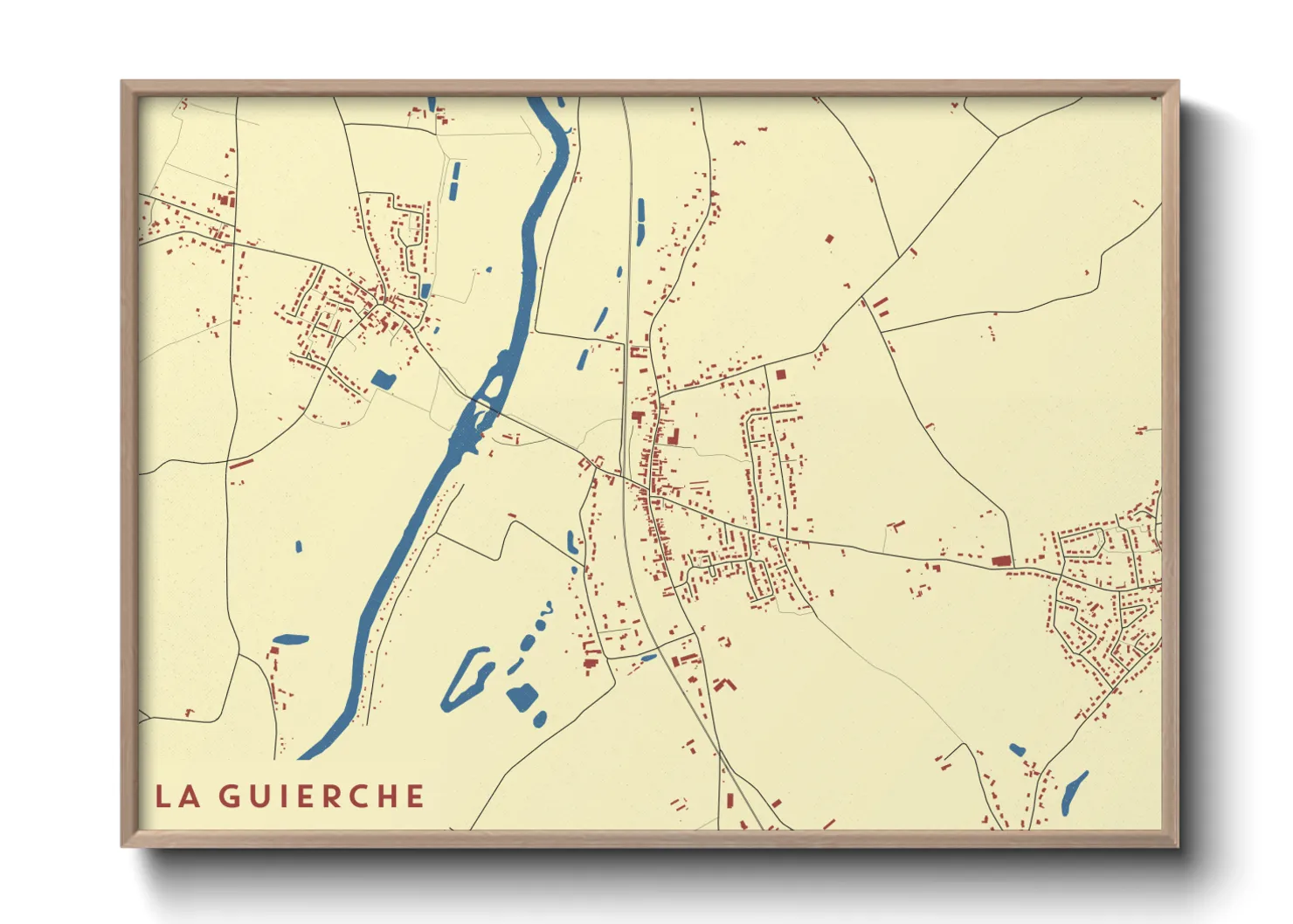 Une affiche de carte sur La Guierche