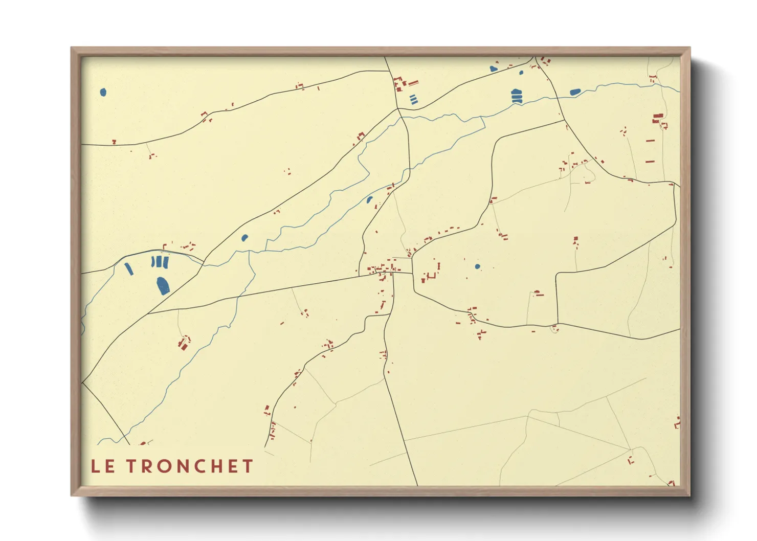Une affiche de carte sur Le Tronchet