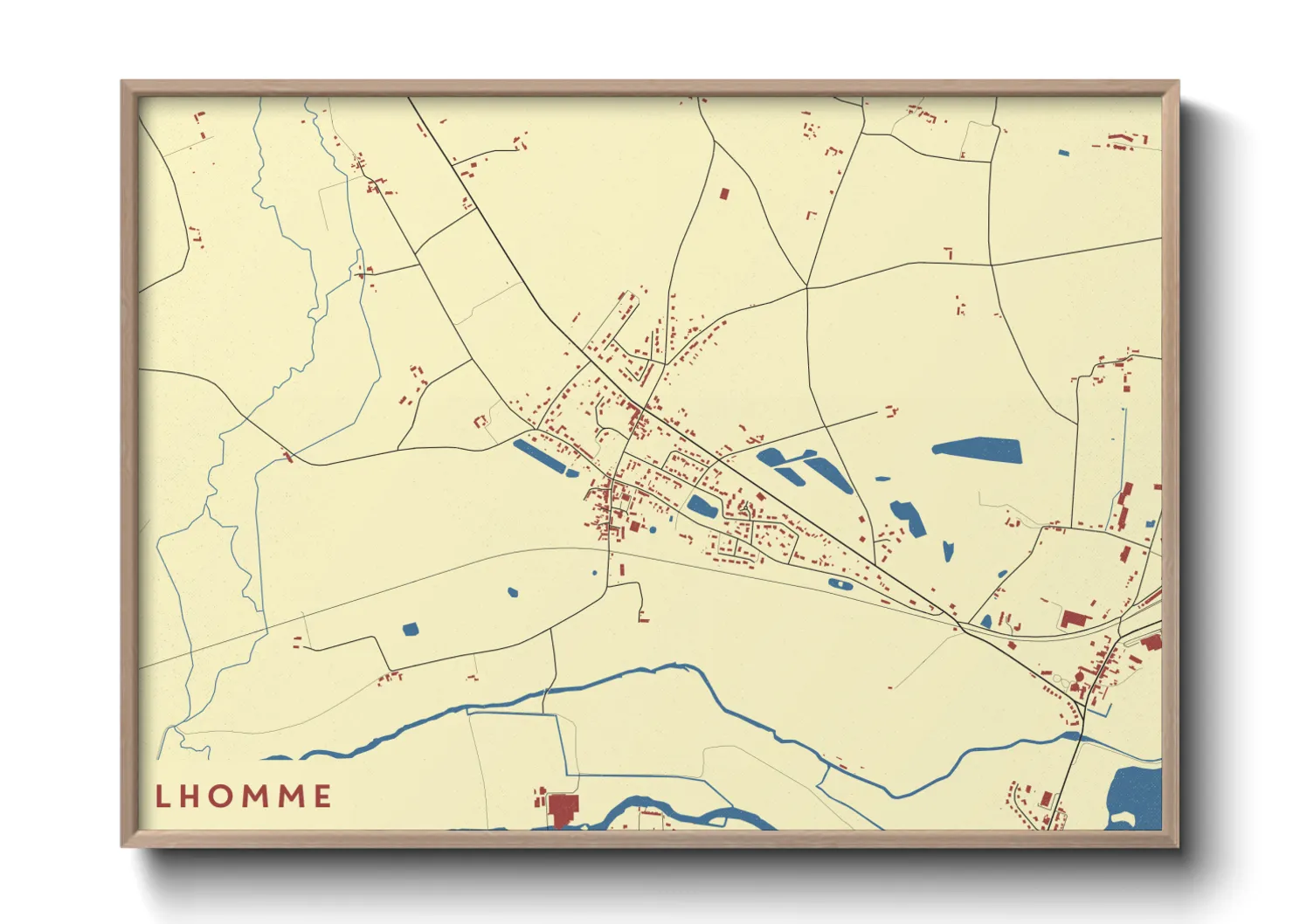 Une affiche de carte sur Lhomme