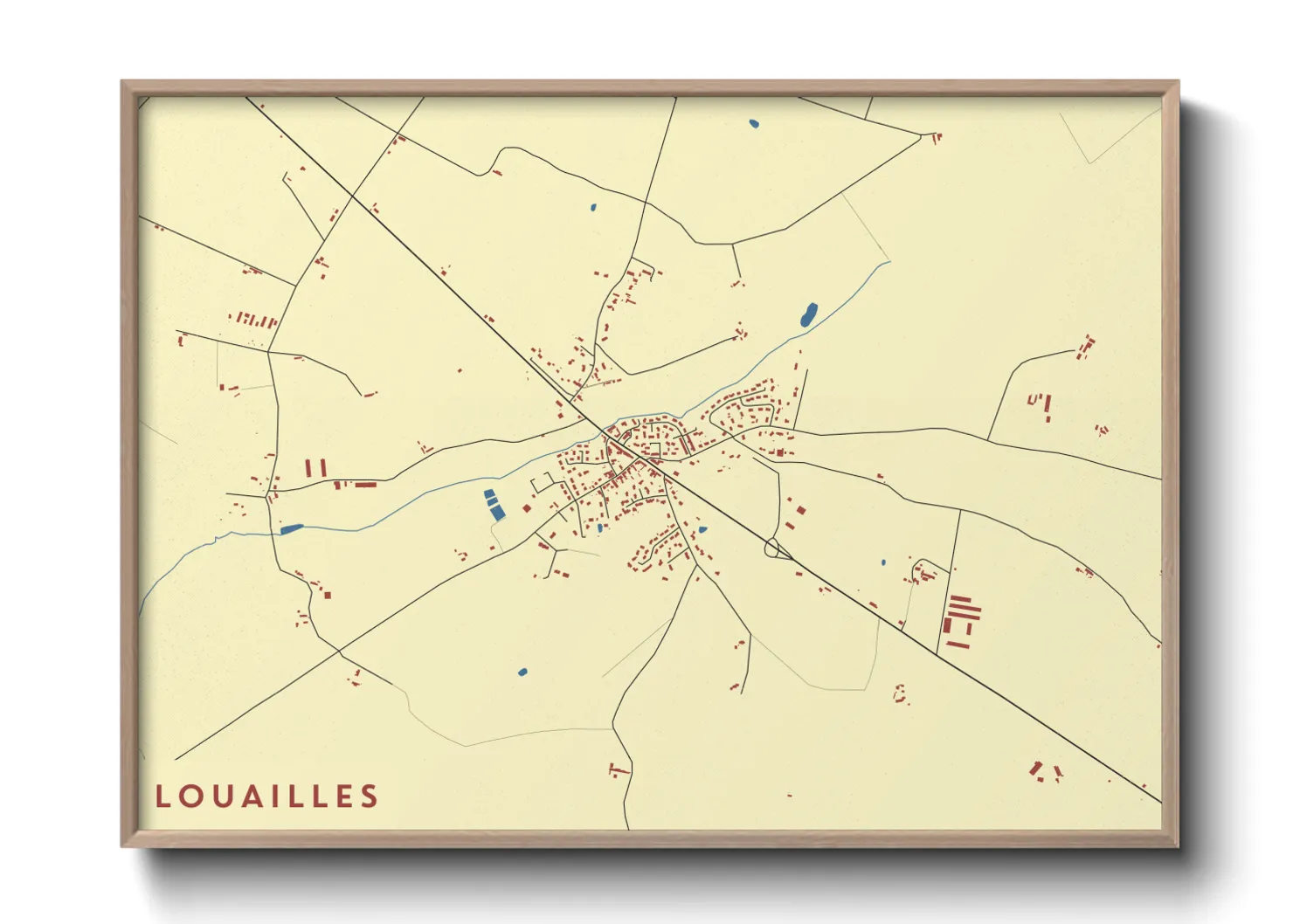 Une affiche de carte sur Louailles