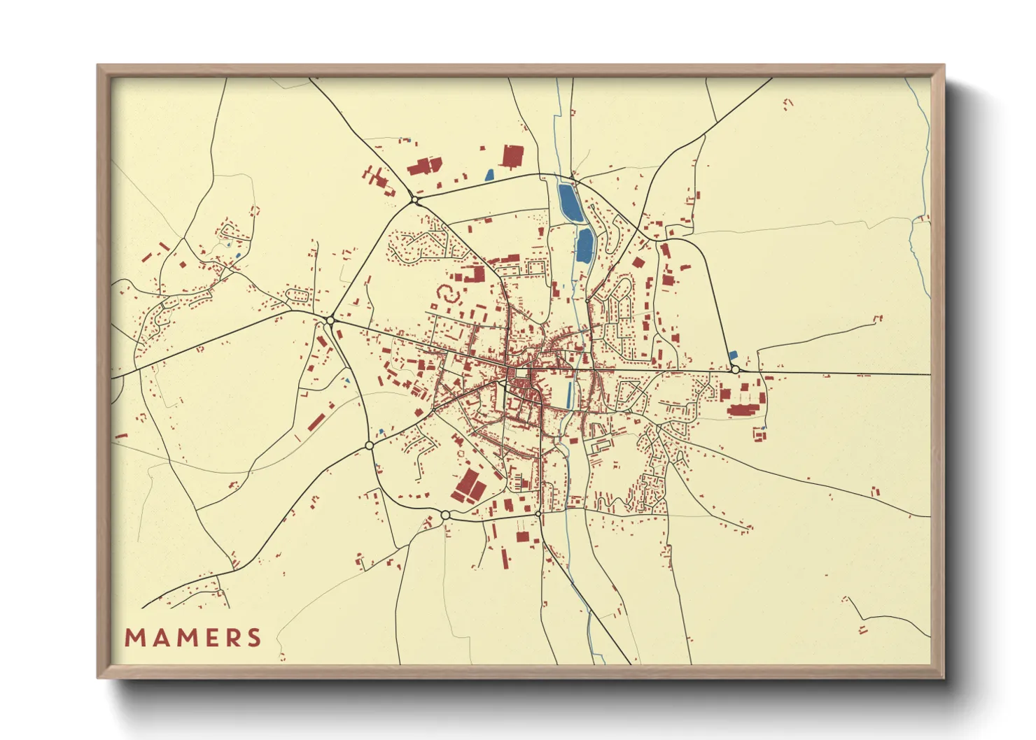 Une affiche de carte sur Mamers