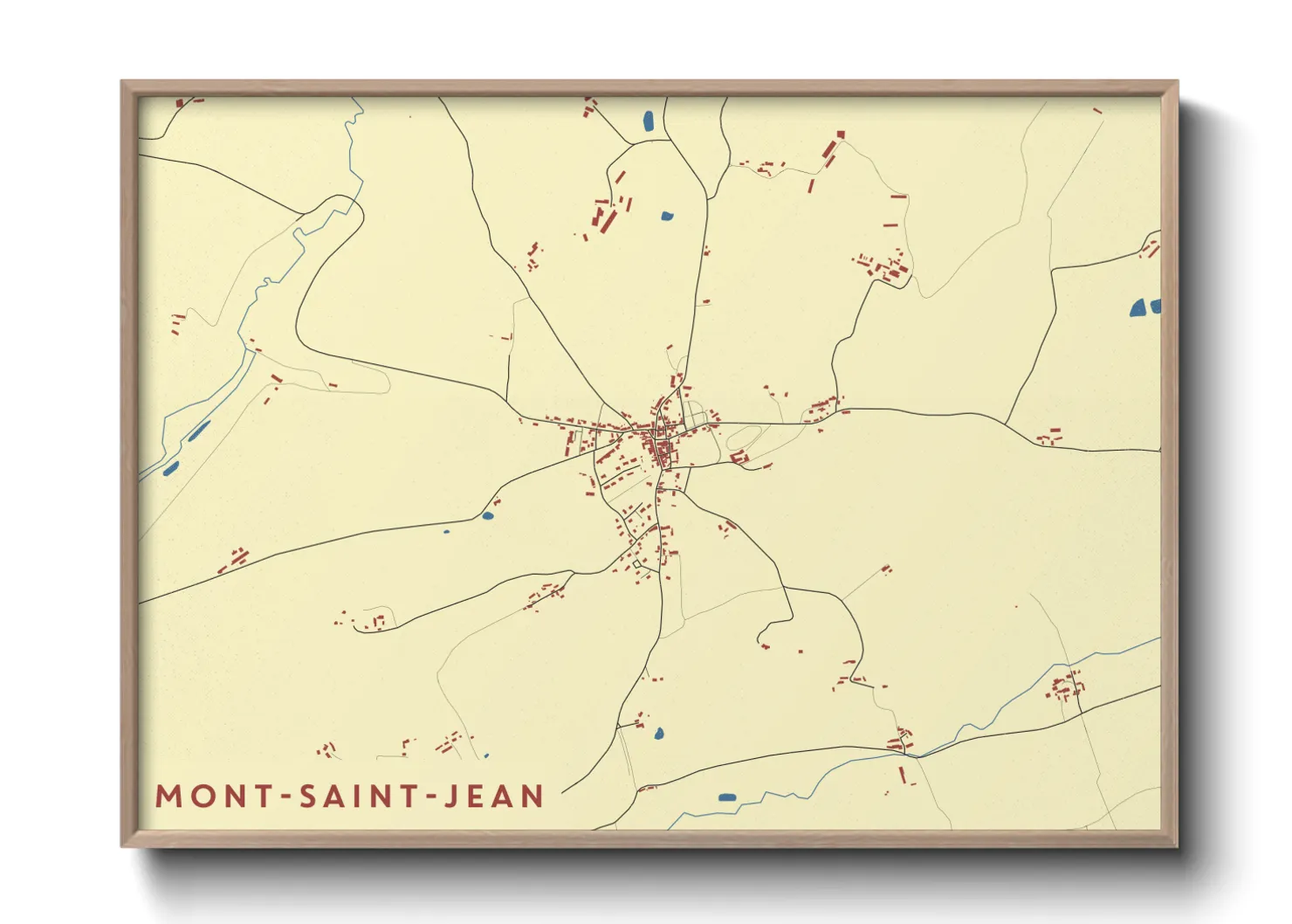 Une affiche de carte sur Mont-Saint-Jean