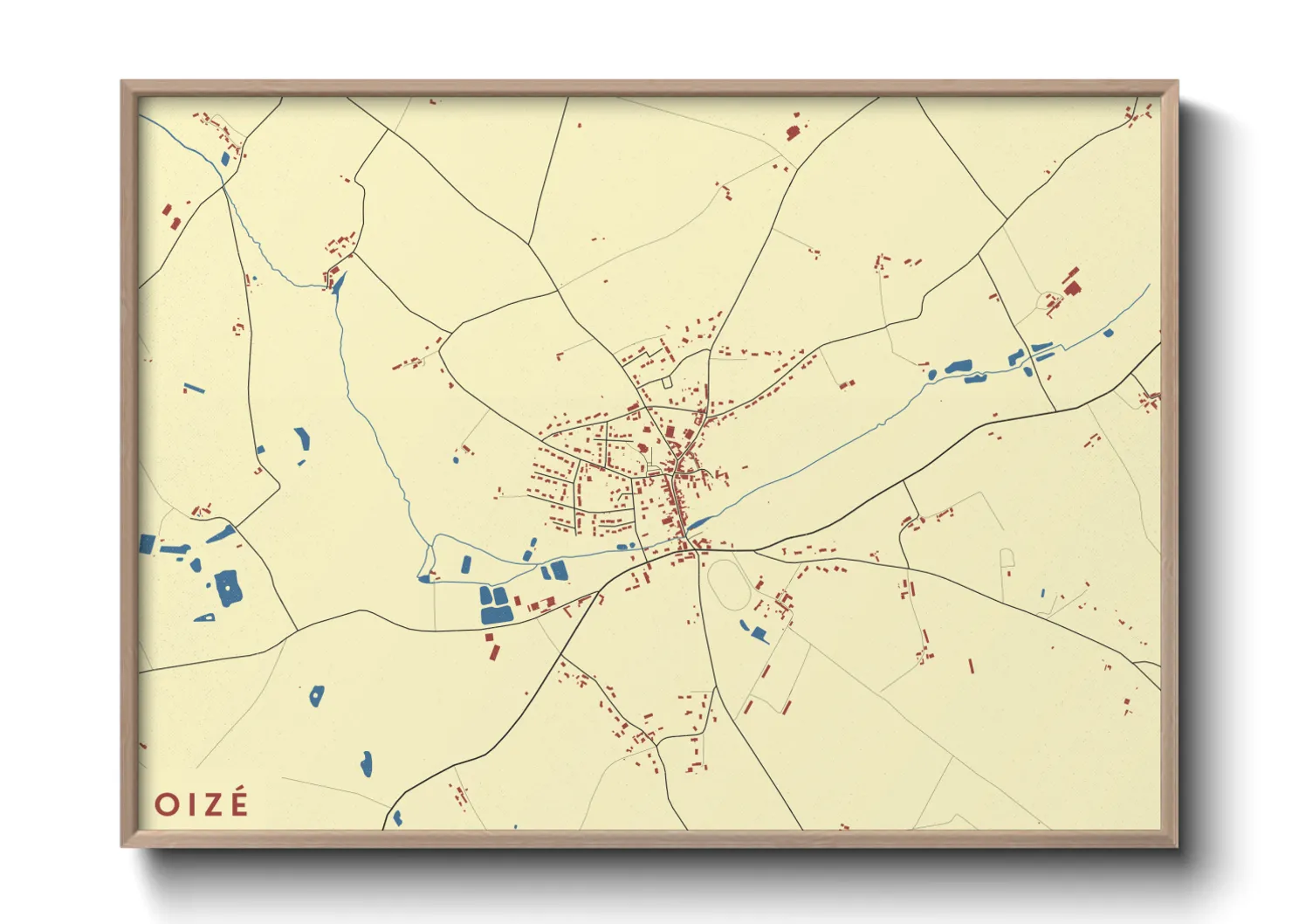 Une affiche de carte sur Oizé