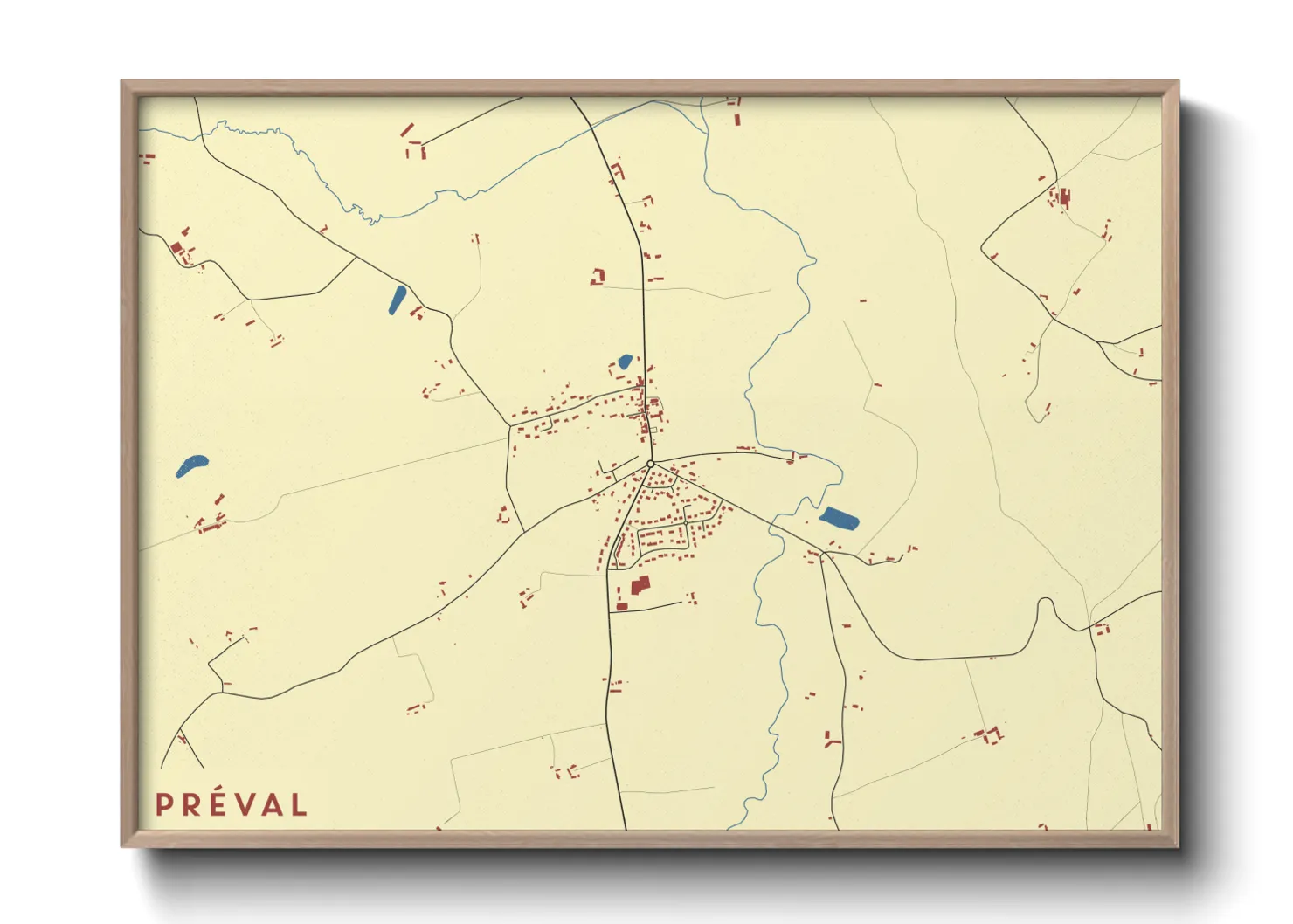 Une affiche de carte sur Préval