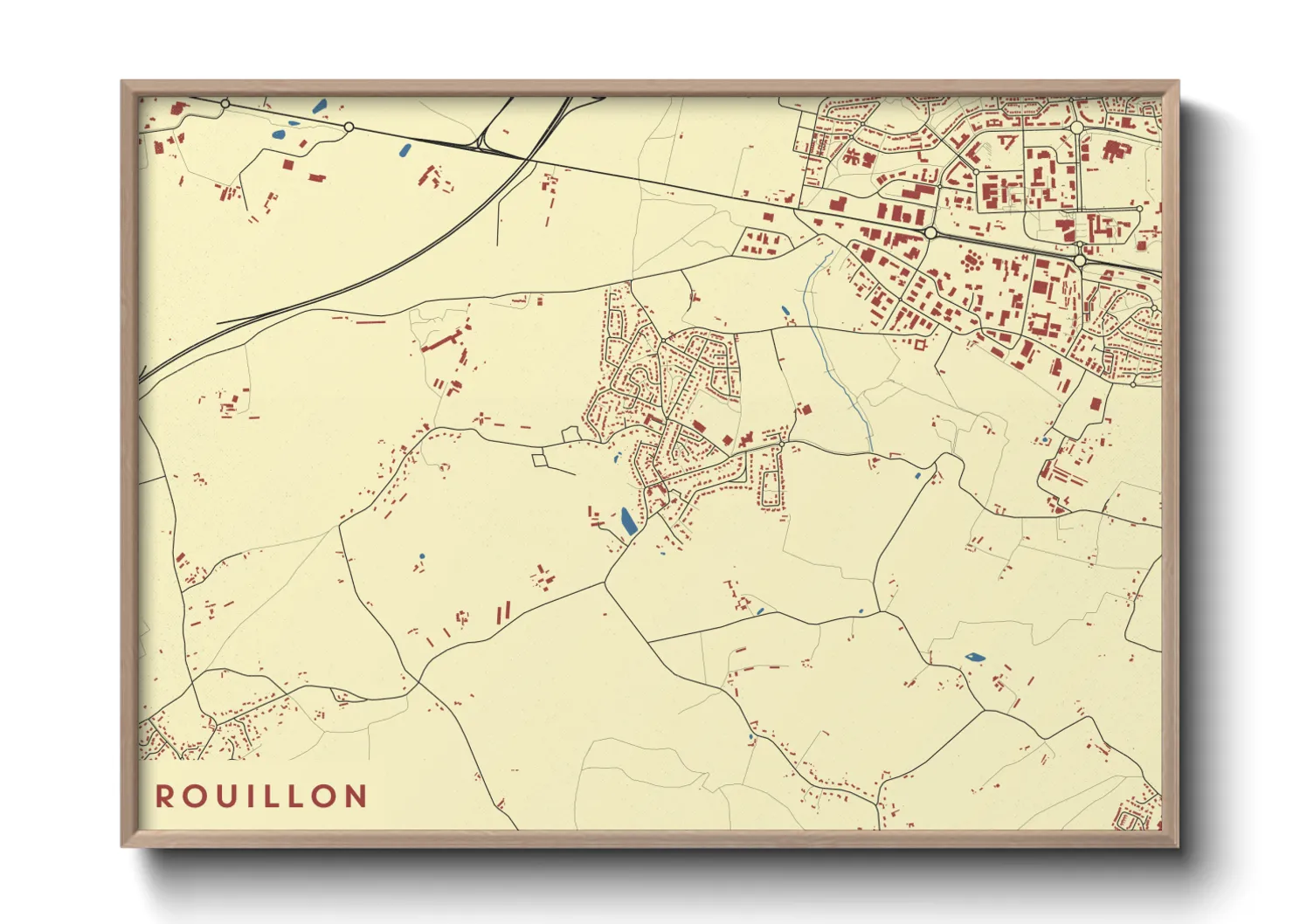 Une affiche de carte sur Rouillon