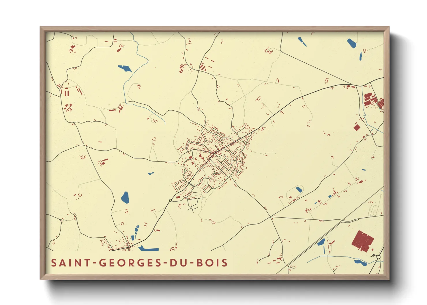 Une affiche de carte sur Saint-Georges-du-Bois