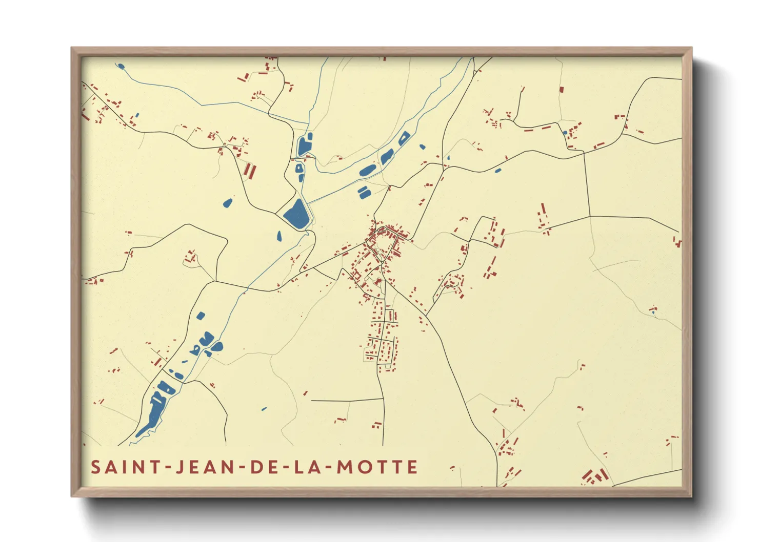Une affiche de carte sur Saint-Jean-de-la-Motte