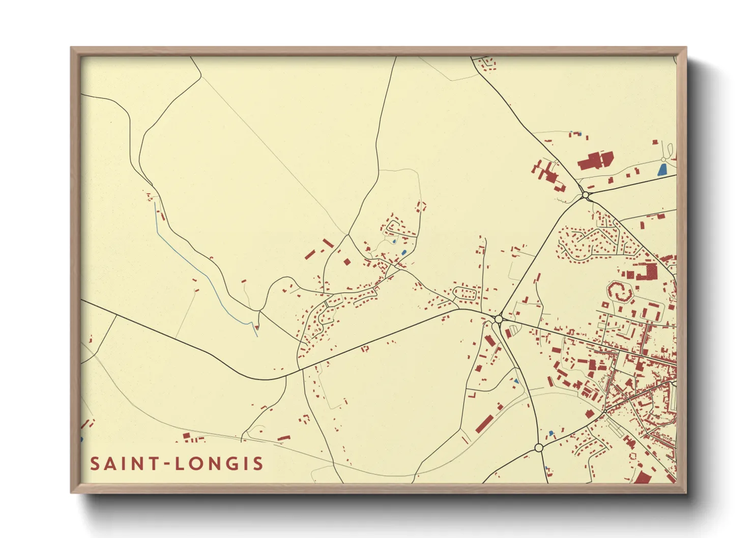 Une affiche de carte sur Saint-Longis