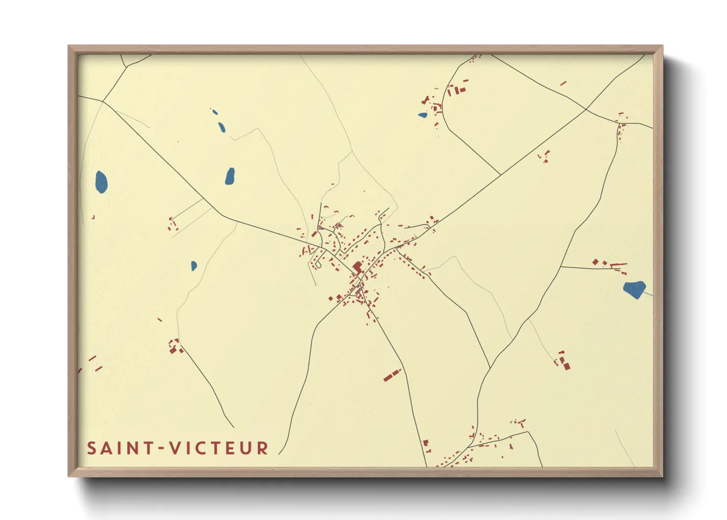 Une affiche de carte sur Saint-Victeur