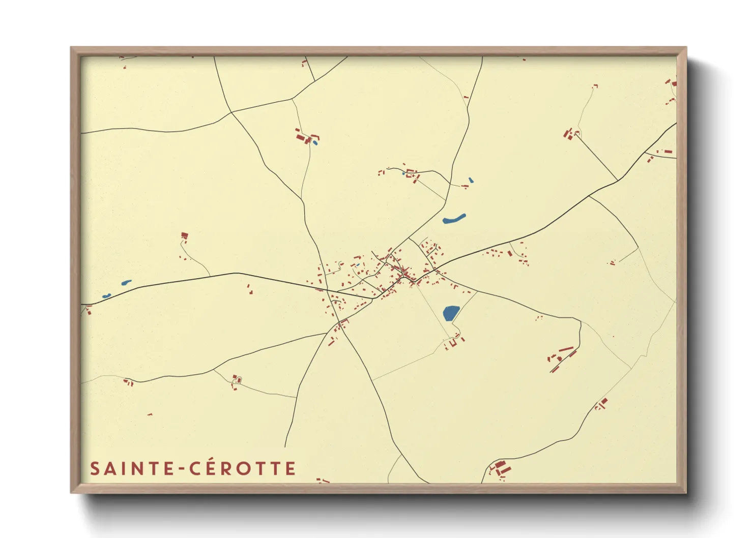Une affiche de carte sur Sainte-Cérotte