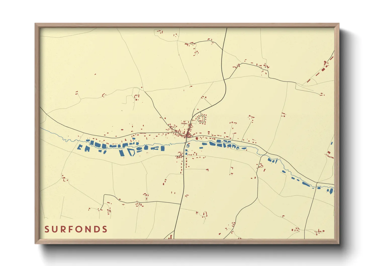 Une affiche de carte sur Surfonds