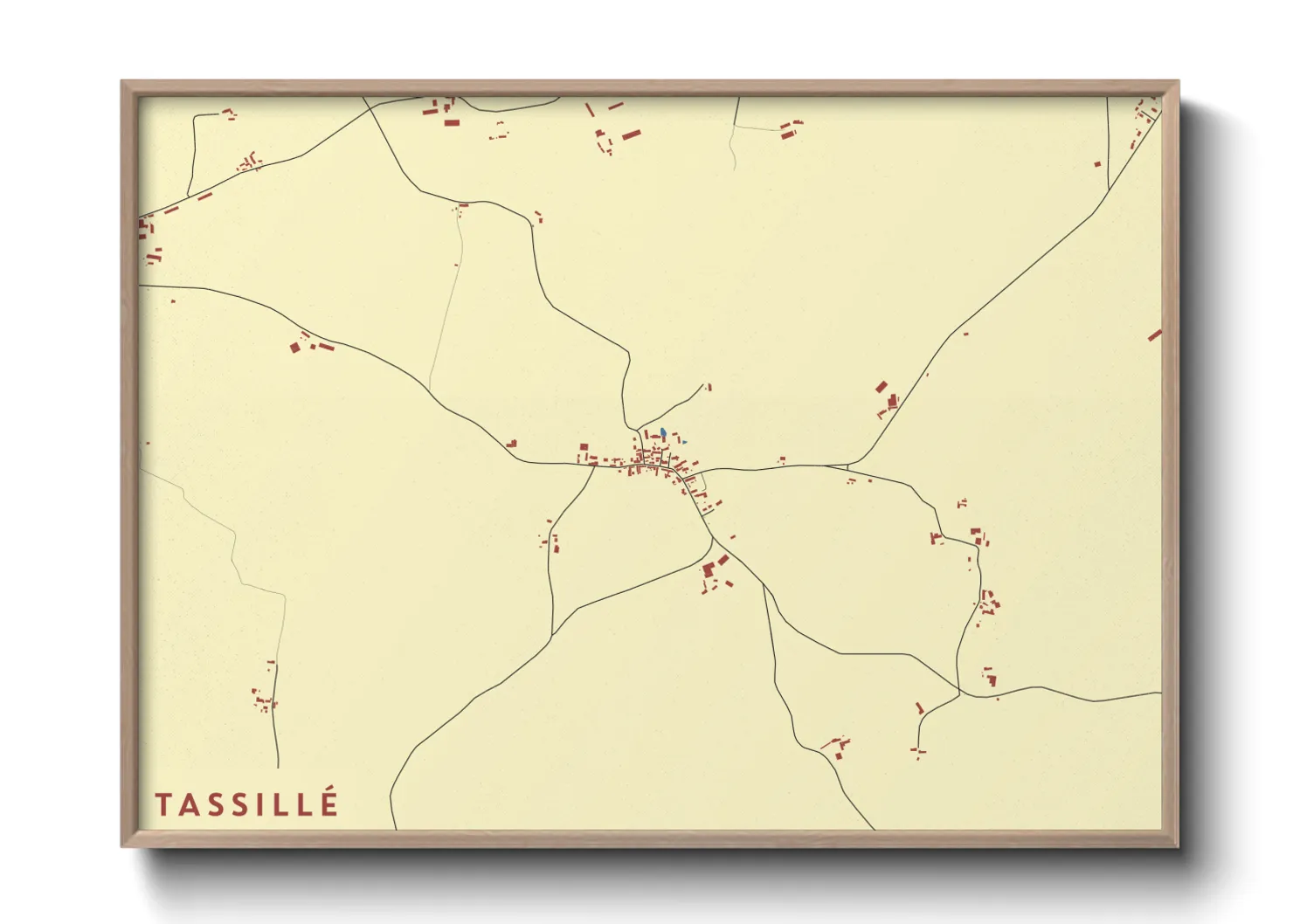 Une affiche de carte sur Tassillé