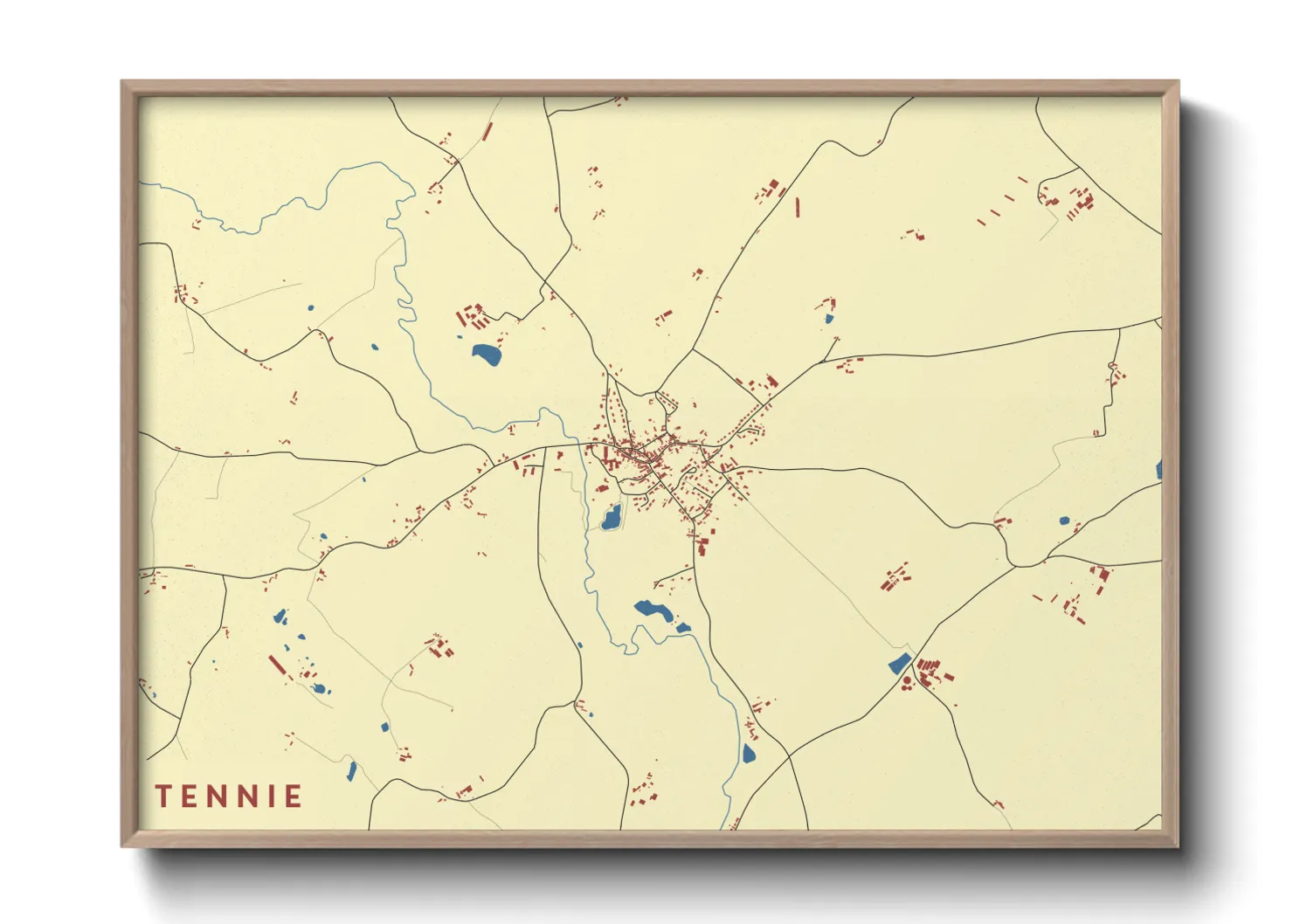 Une affiche de carte sur Tennie
