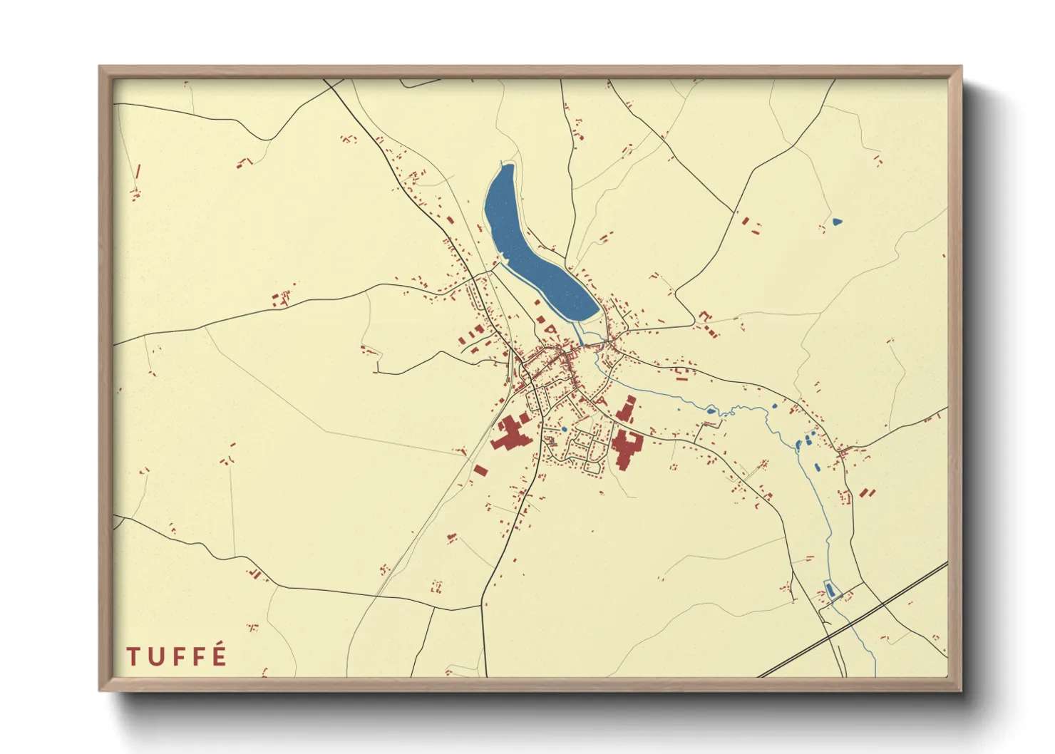 Une affiche de carte sur Tuffé