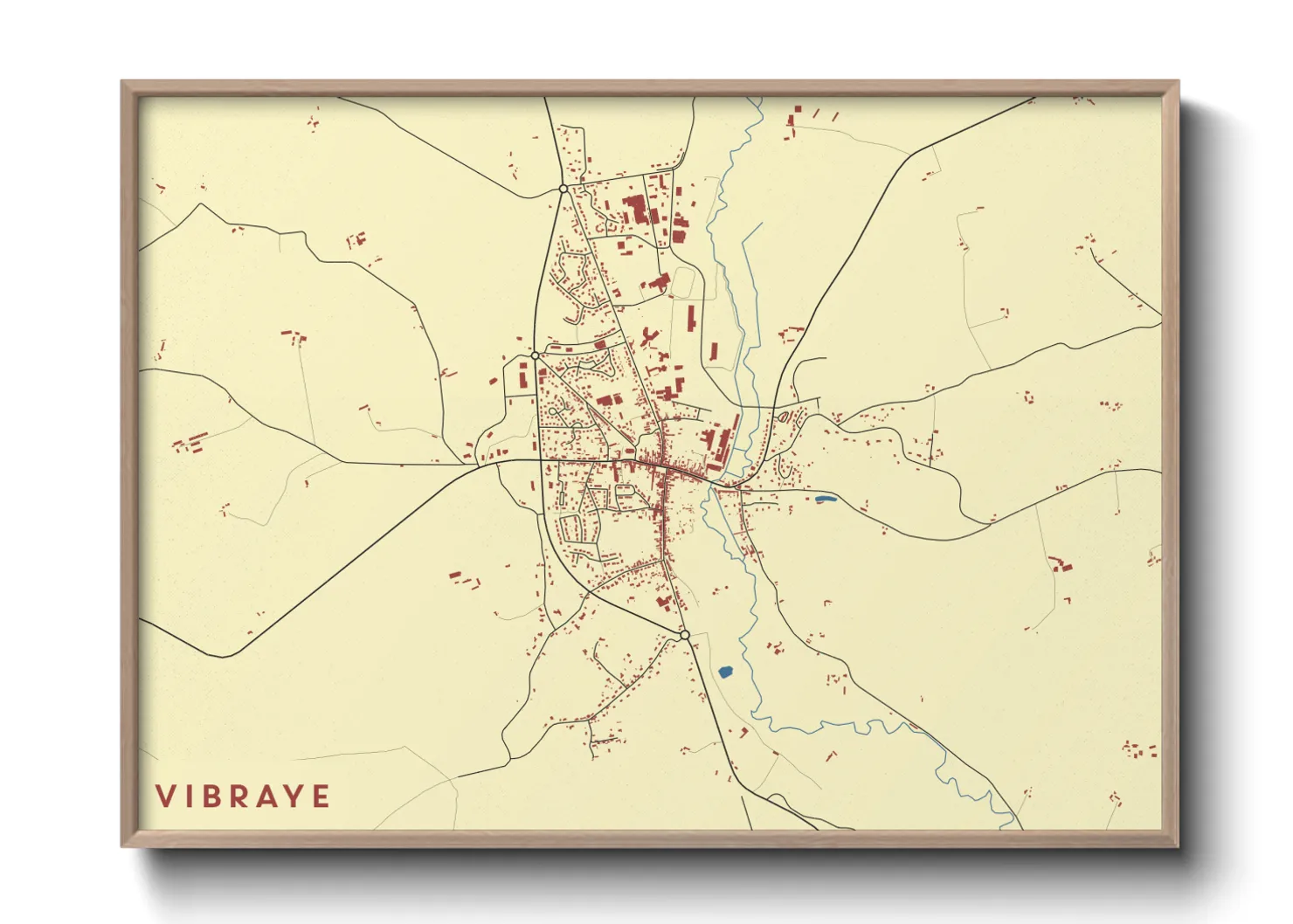 Une affiche de carte sur Vibraye