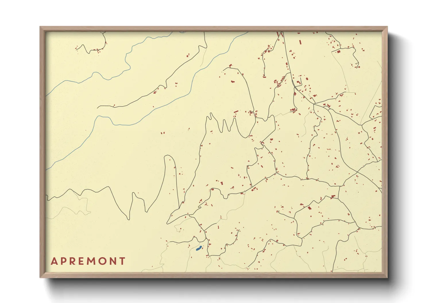 Une affiche de carte sur Apremont