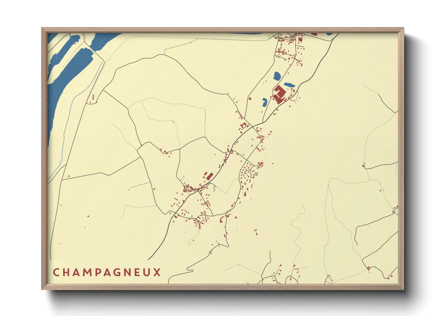 Une affiche de carte sur Champagneux
