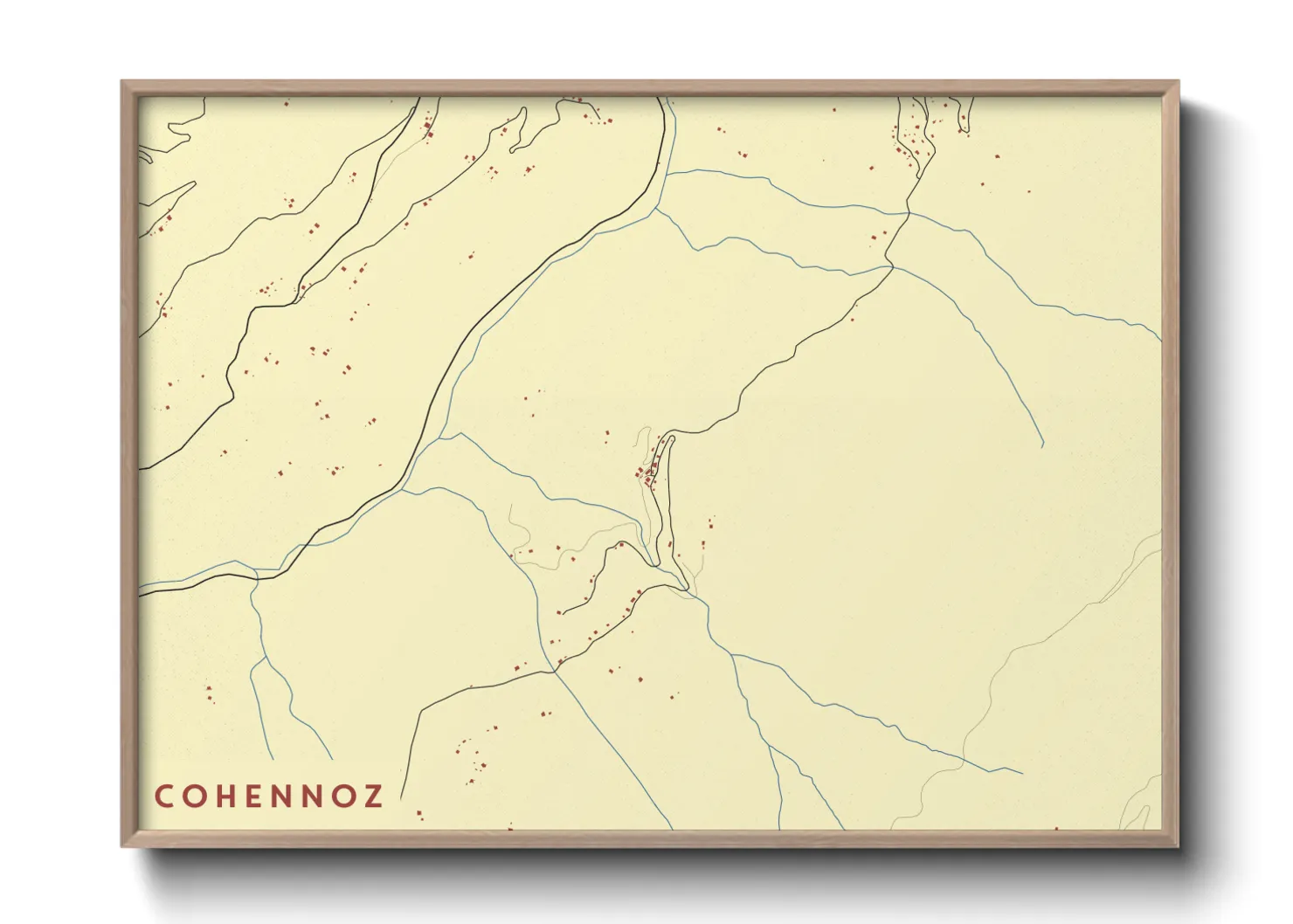 Une affiche de carte sur Cohennoz