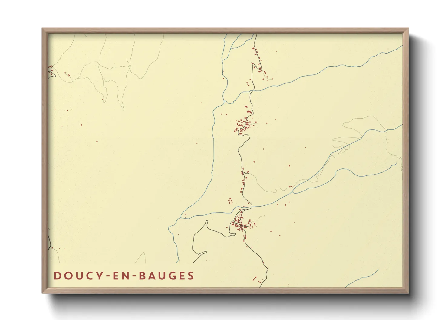 Une affiche de carte sur Doucy-en-Bauges