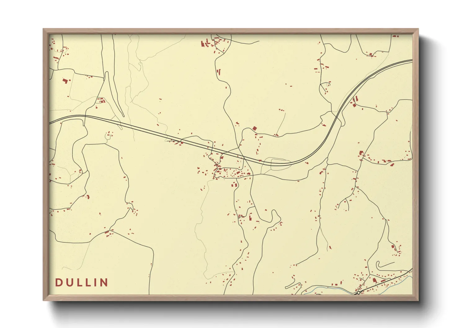 Une affiche de carte sur Dullin