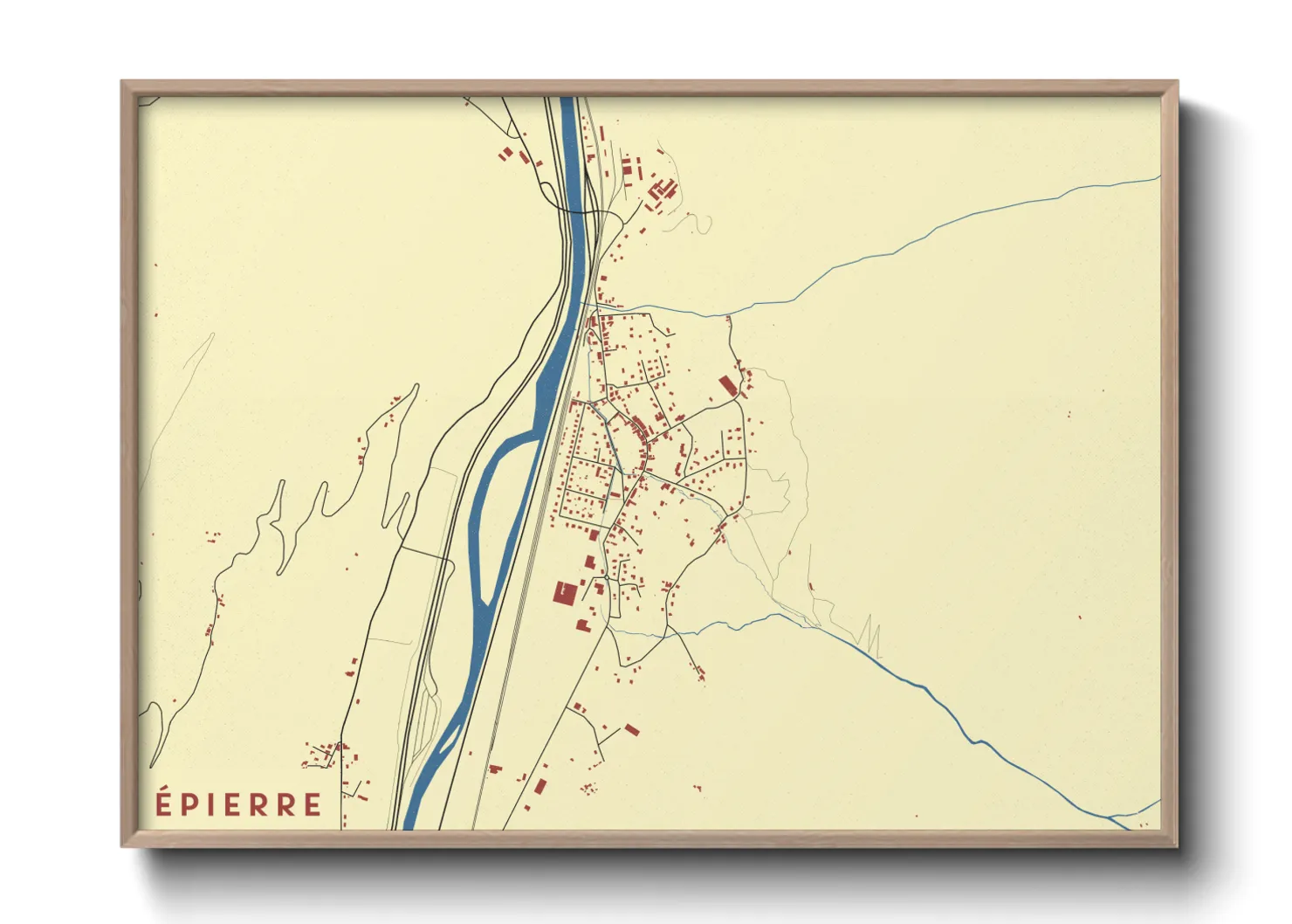 Une affiche de carte sur Épierre